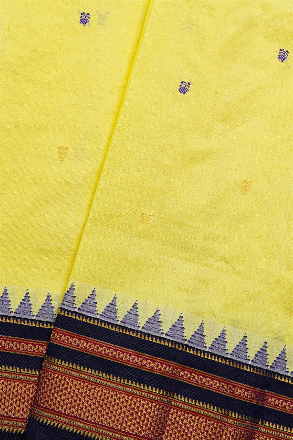 Narayanpet Silk Yellow Saree