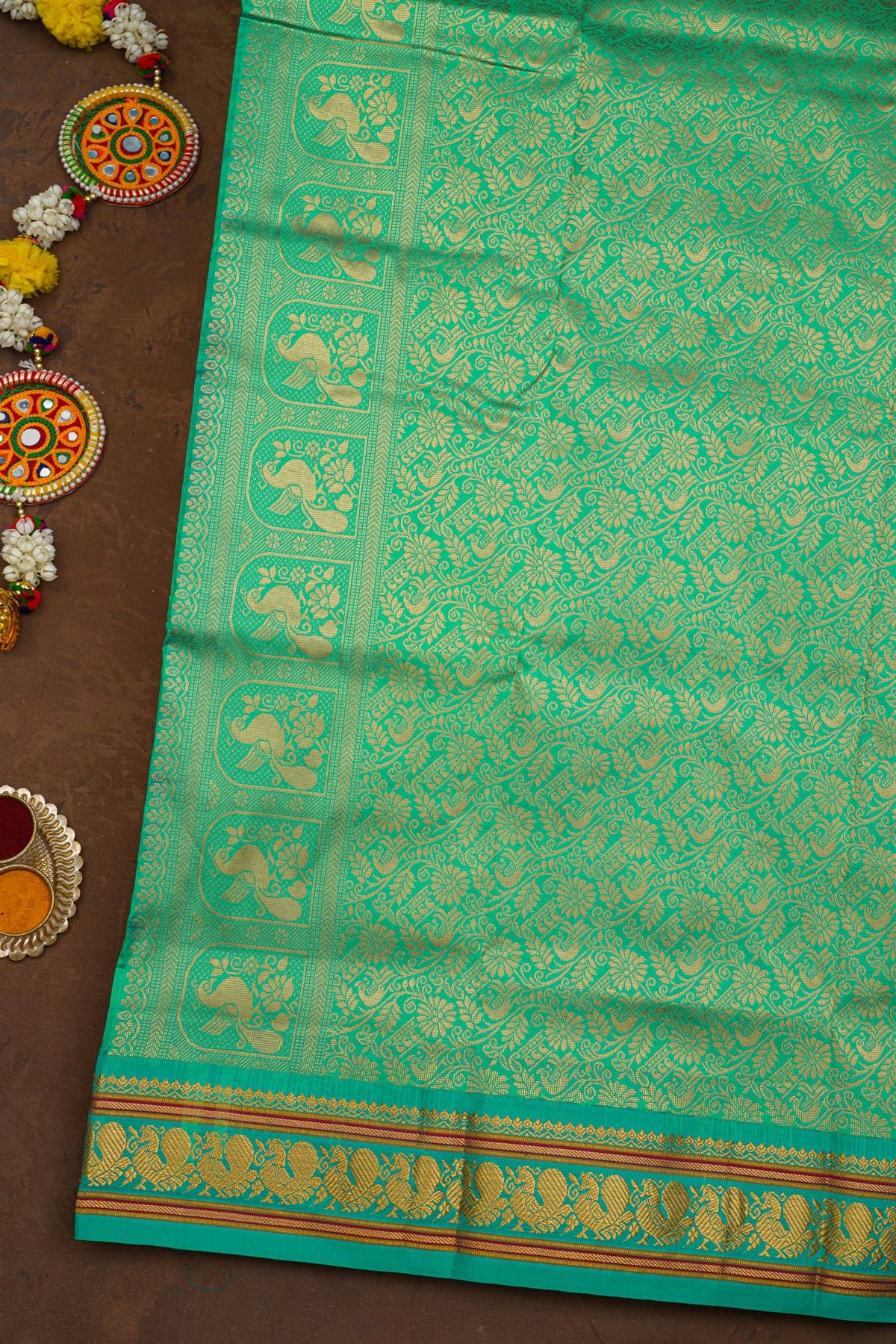 Narayanpet Silk Navy Blue Saree