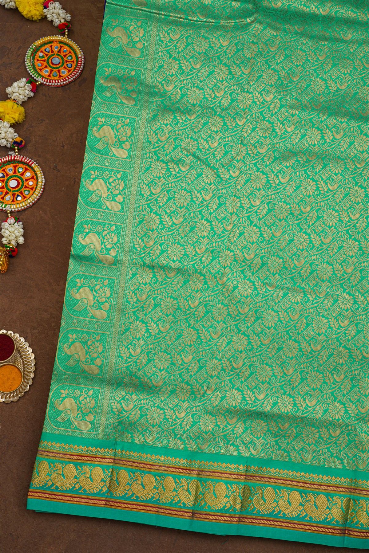 Narayanpet Silk Navy Blue Saree