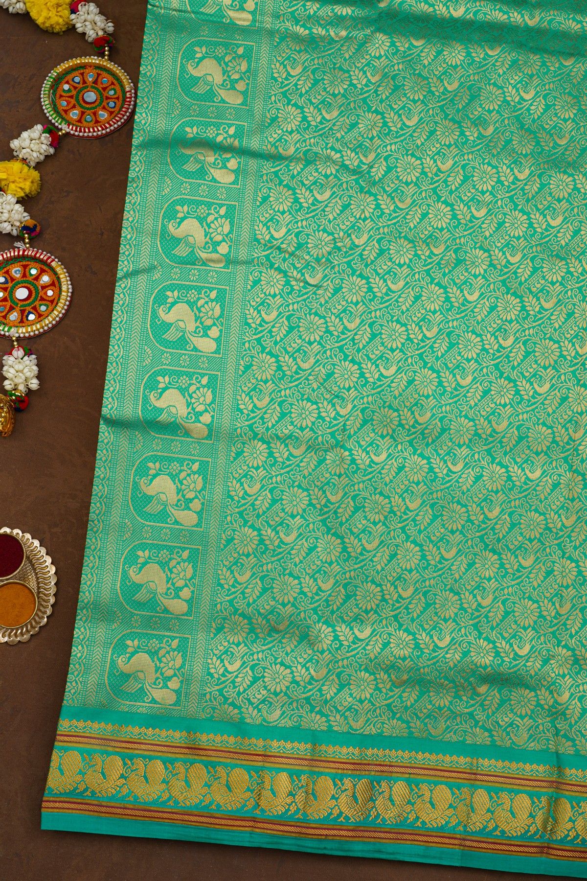 Narayanpet Silk Peach Saree