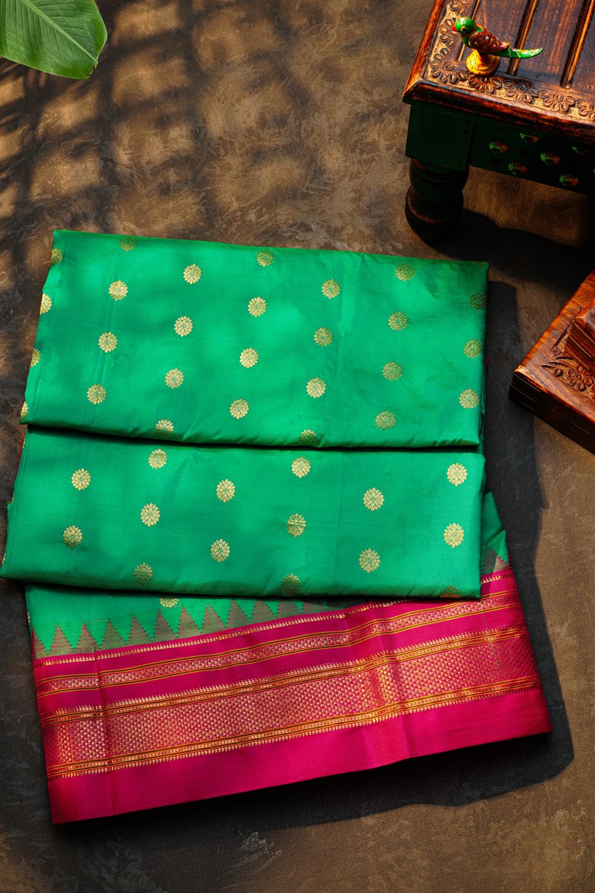 Narayanpet Silk Sea Green Saree