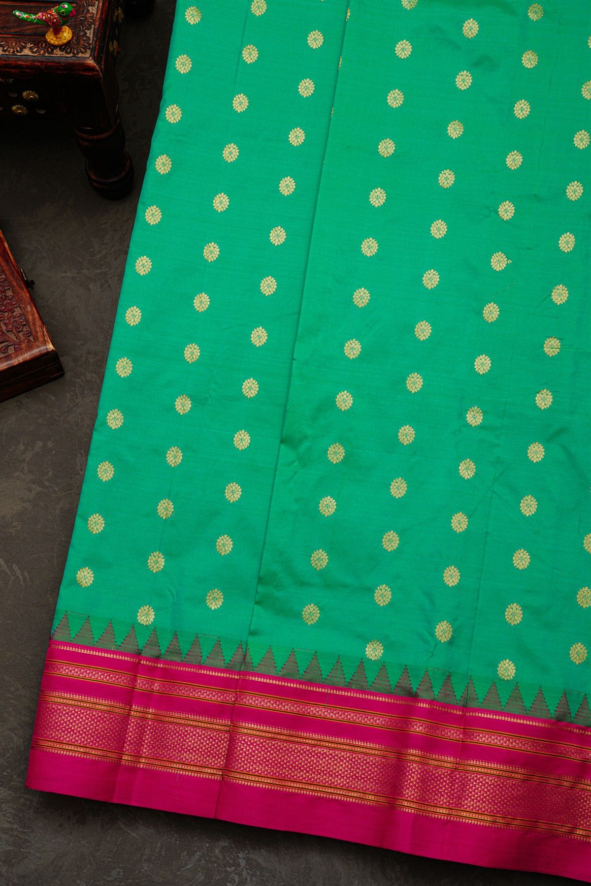 Narayanpet Silk Sea Green Saree