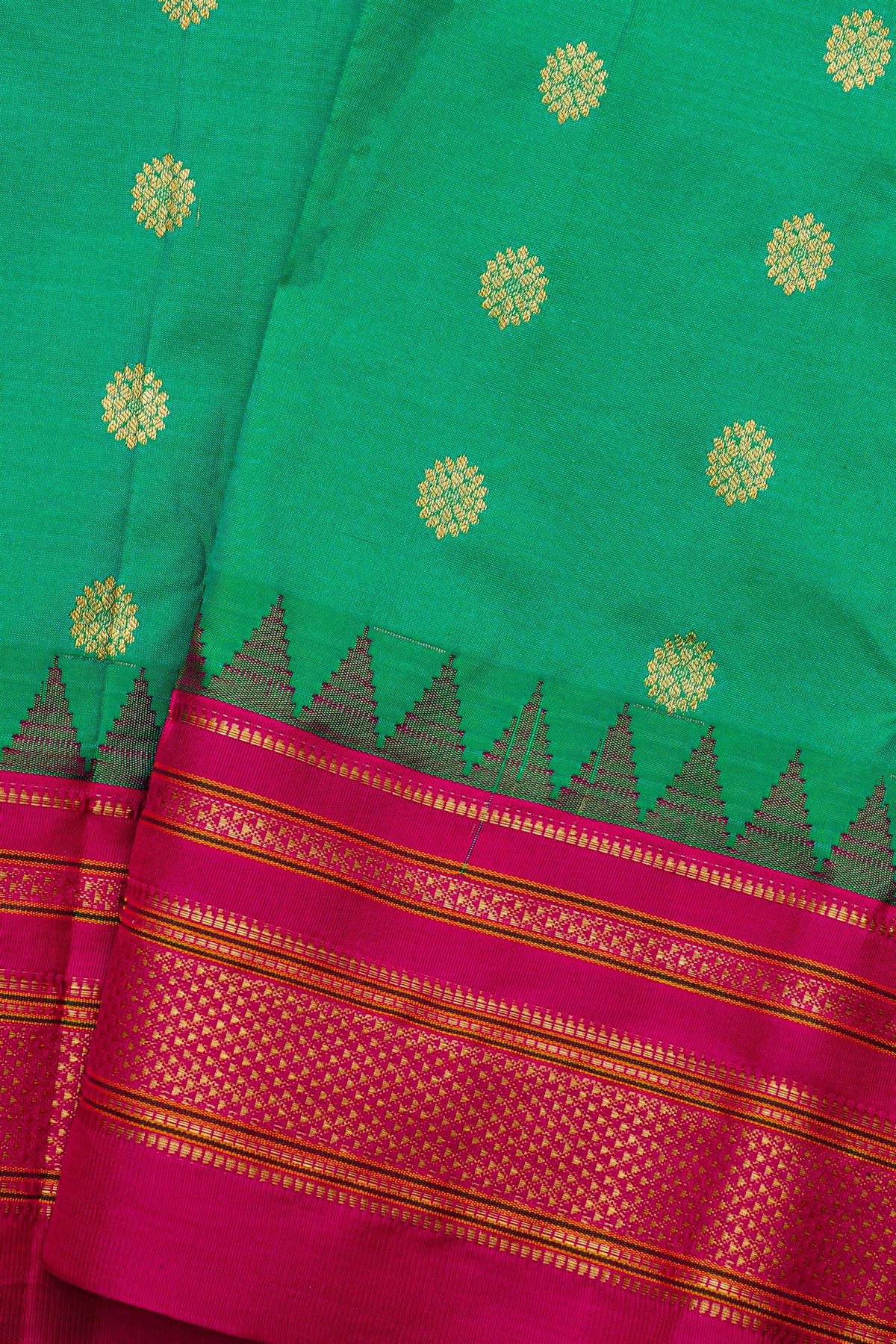 Narayanpet Silk Sea Green Saree