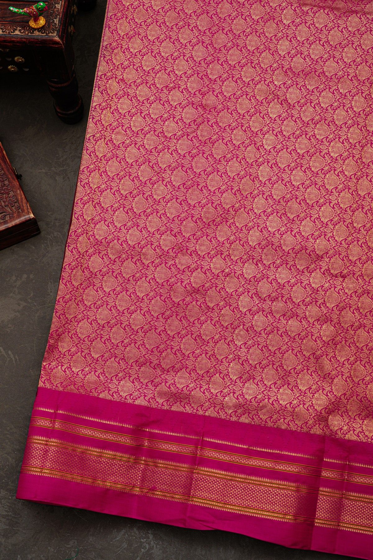 Narayanpet Silk Maroon Saree