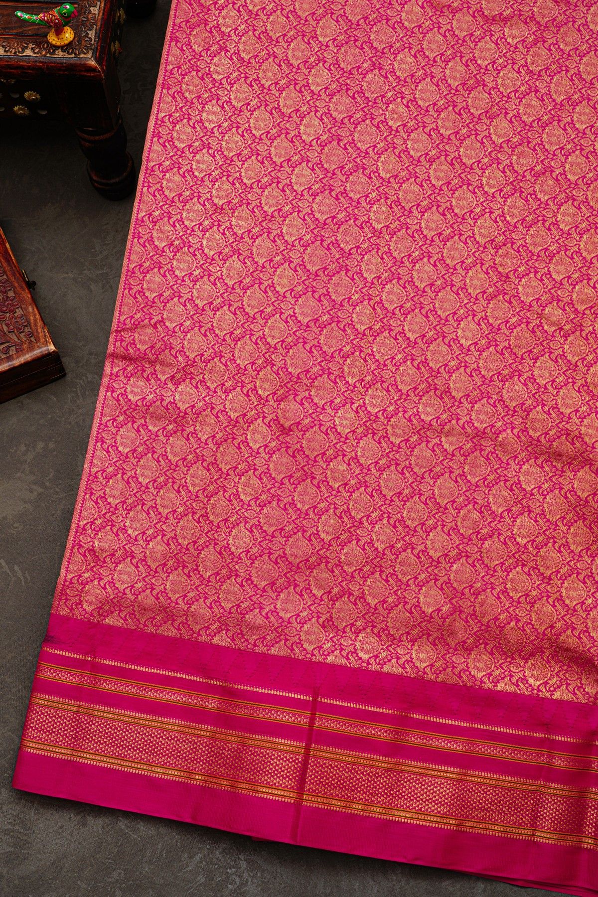 Narayanpet Silk Bottle Green Saree