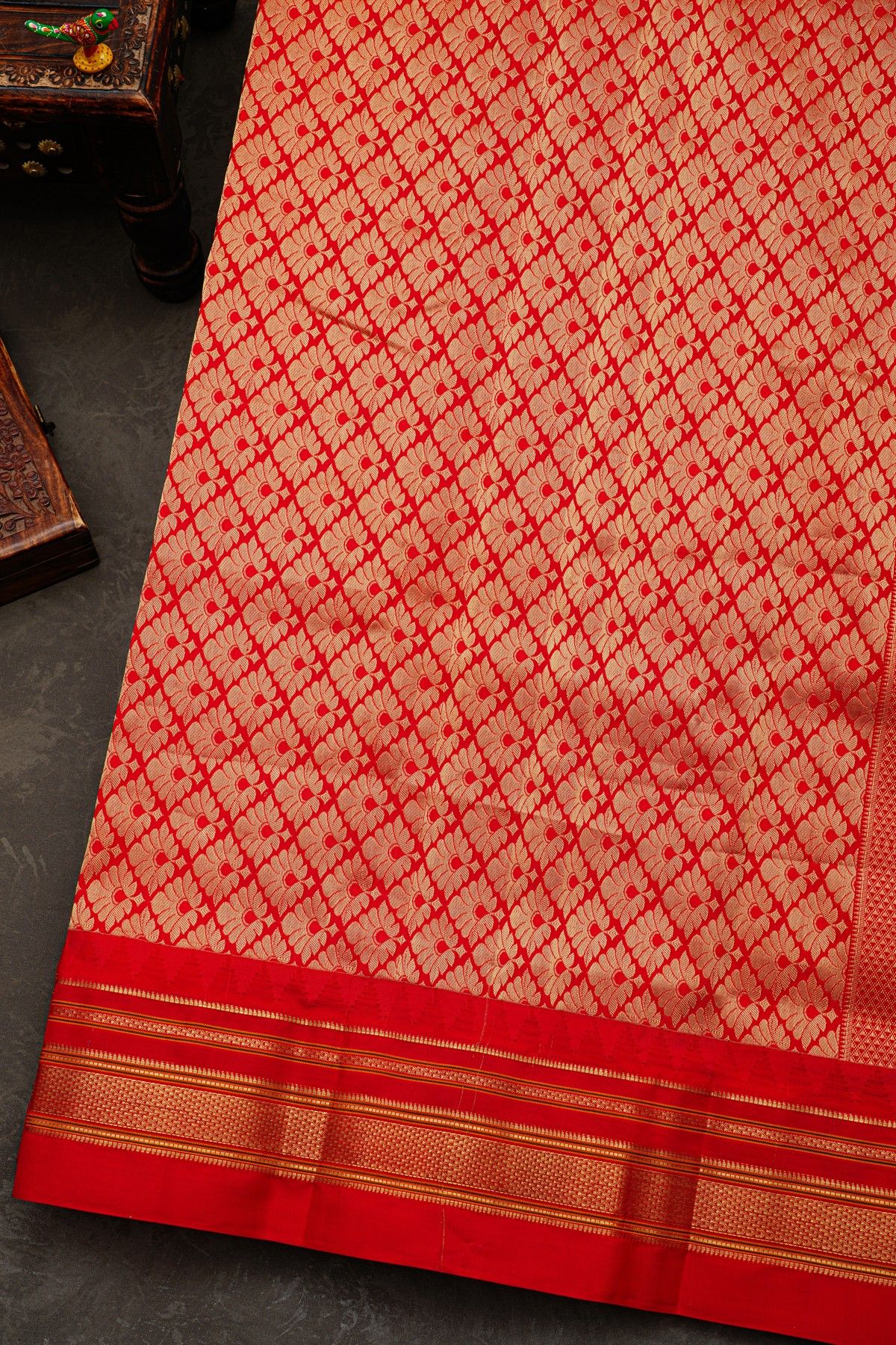 Narayanpet Silk Peacock Blue Saree