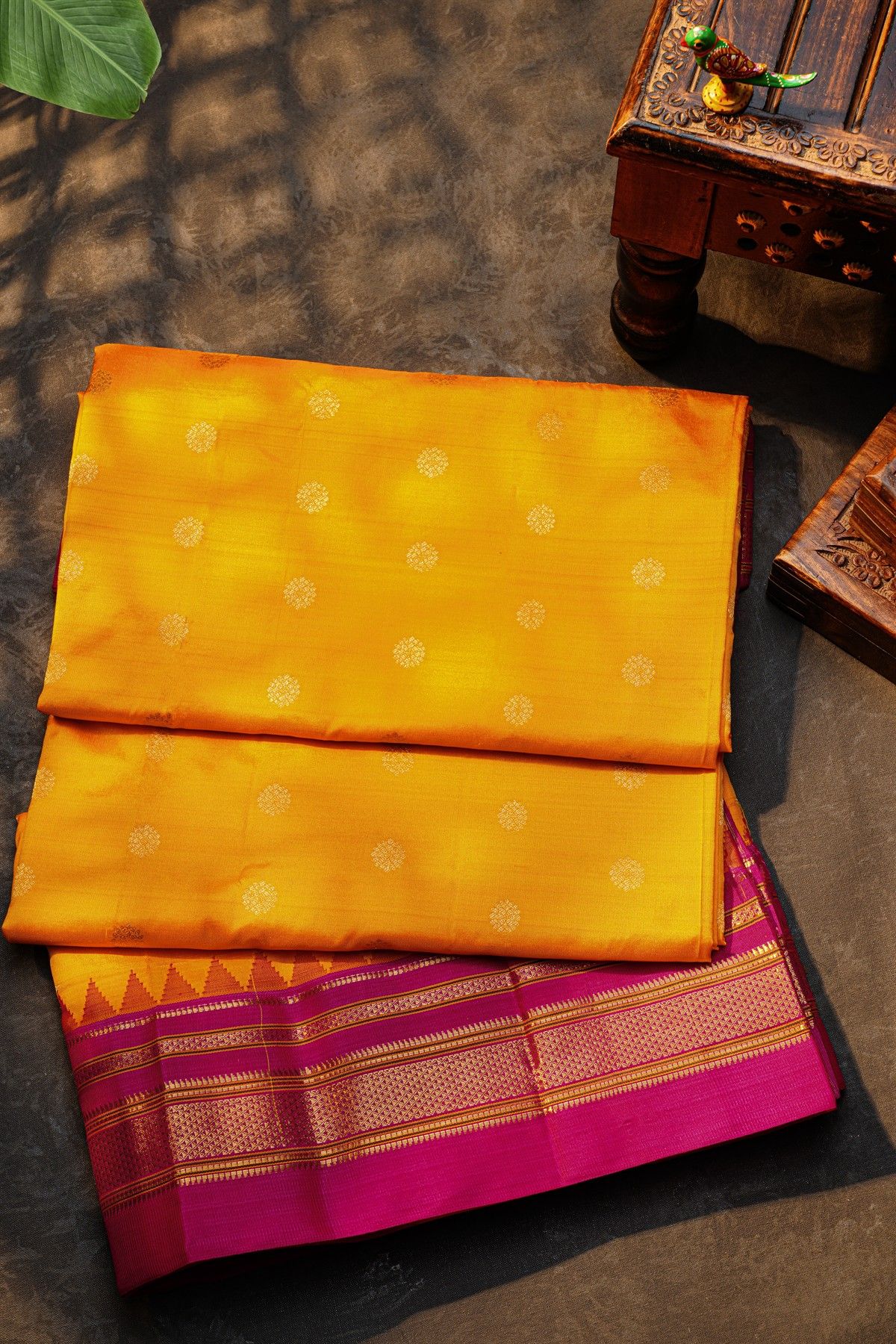 Narayanpet Silk Orange Saree