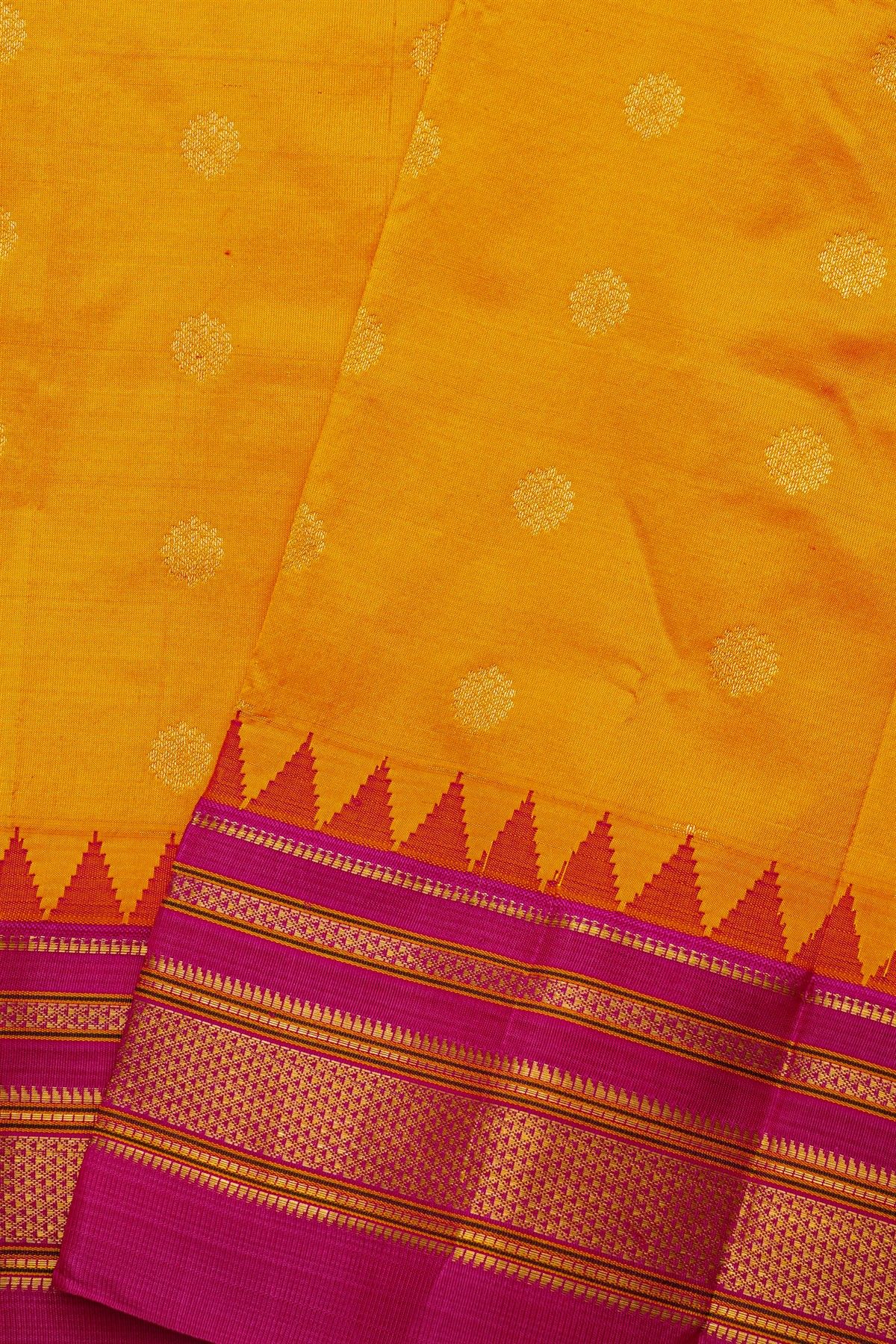 Narayanpet Silk Orange Saree