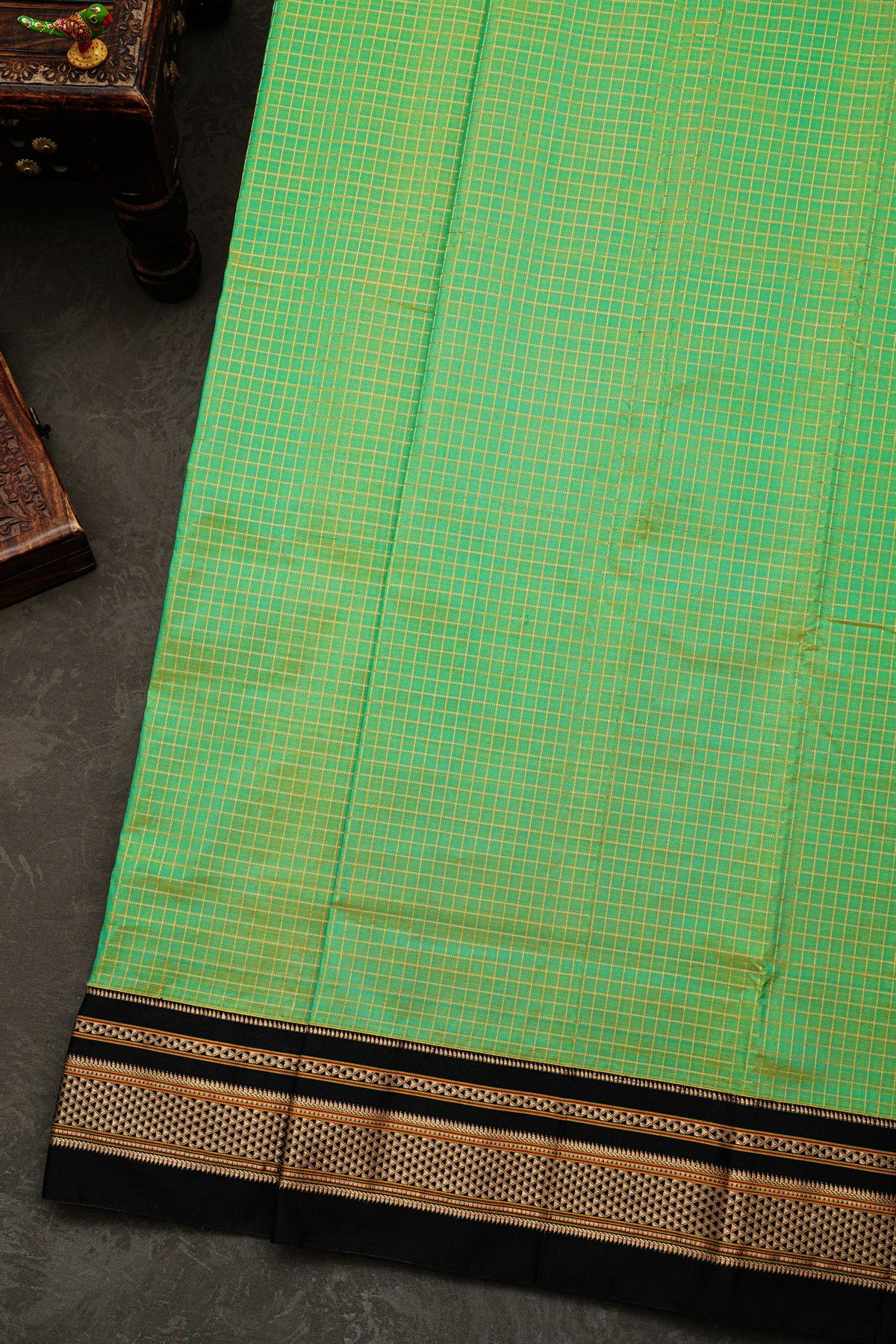 Narayanpet Silk Sea Green Saree