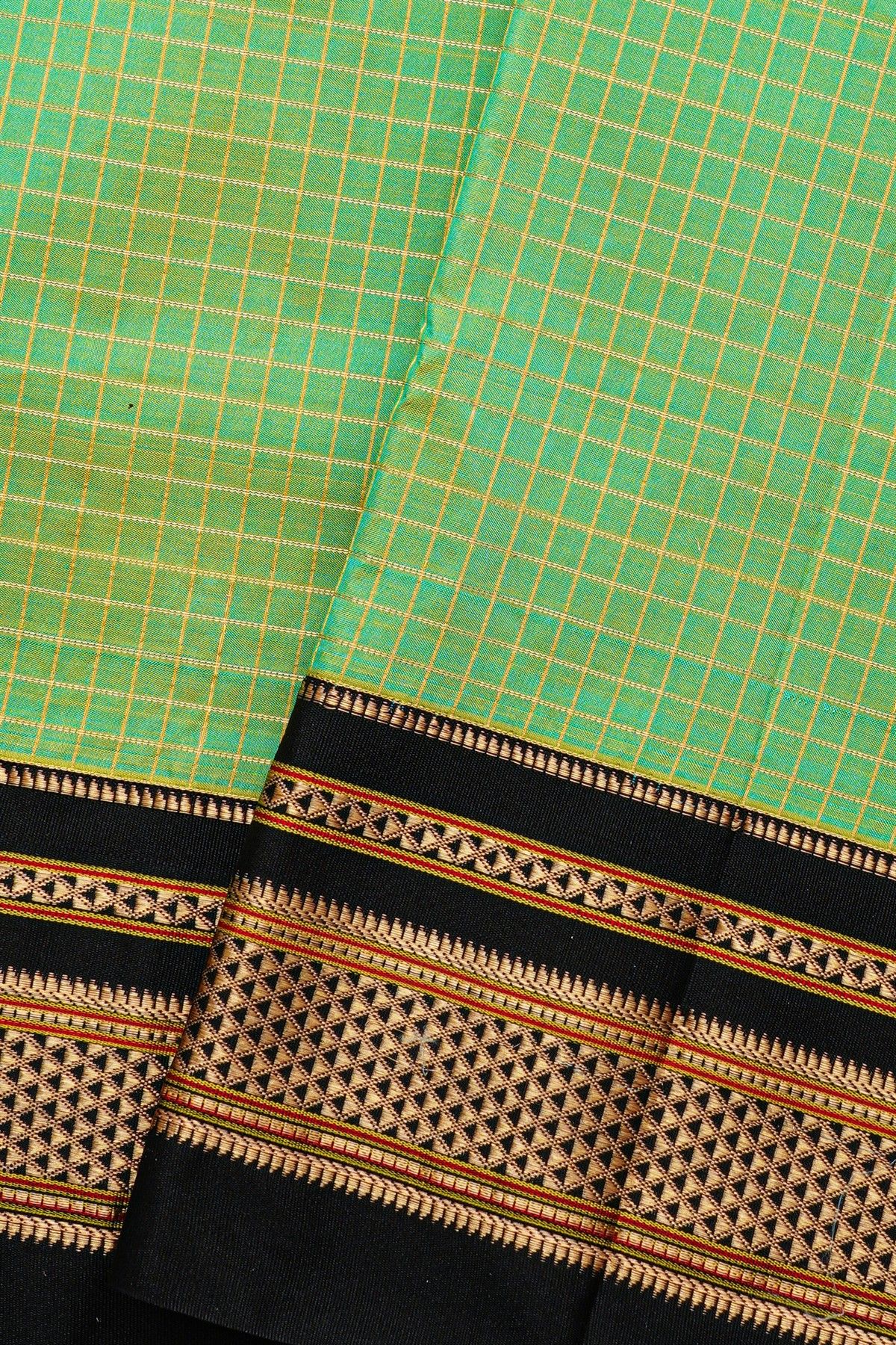Narayanpet Silk Sea Green Saree