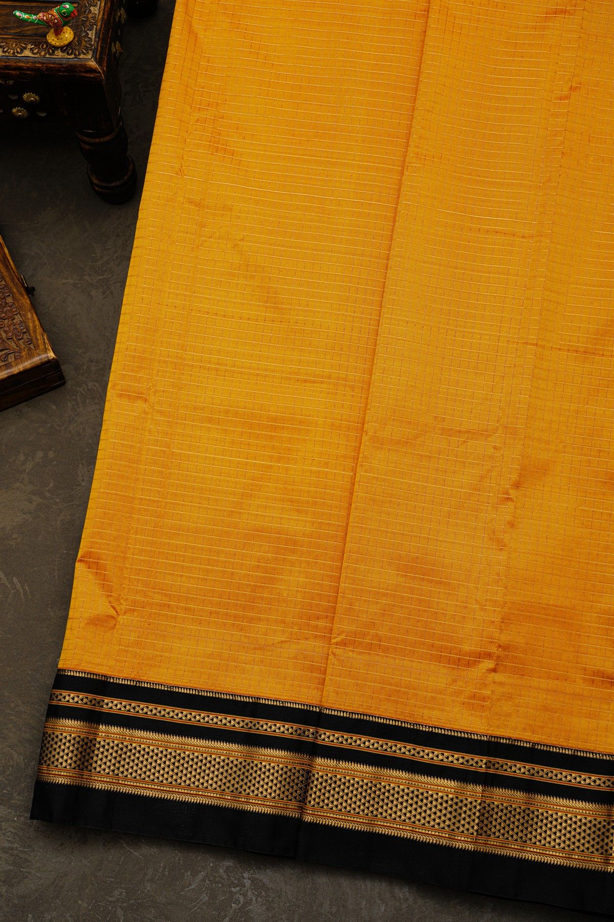 Narayanpet Silk Orange Saree