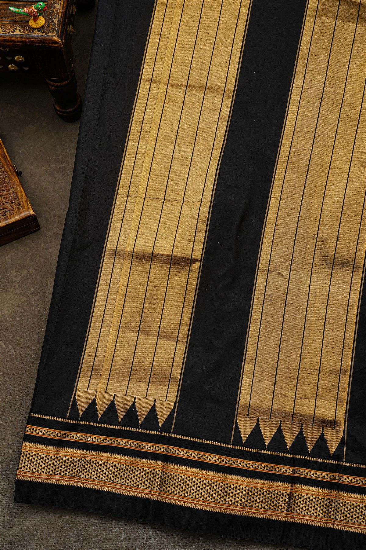 Narayanpet Silk Orange Saree