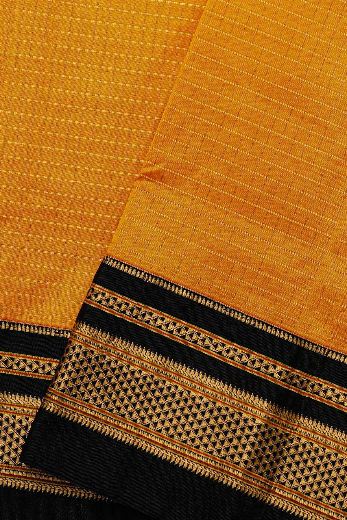 Narayanpet Silk Orange Saree