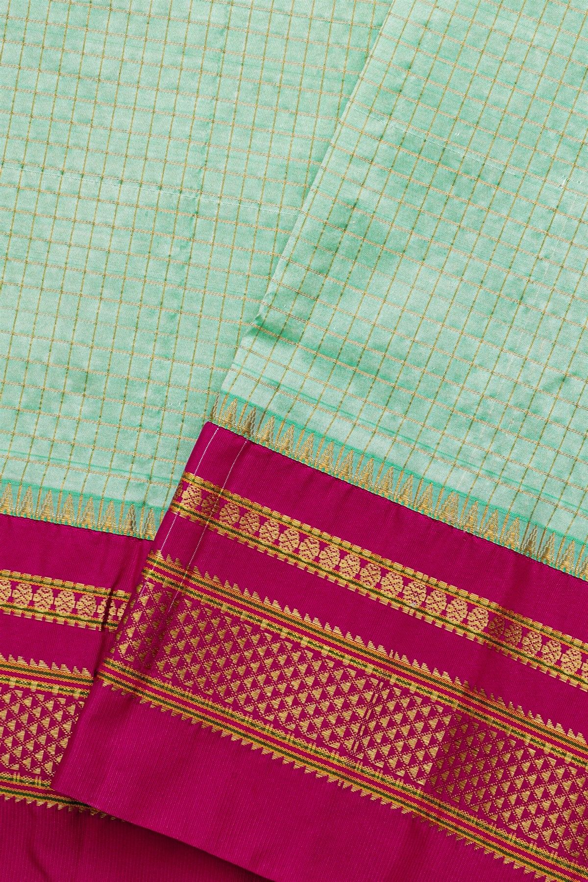 Narayanpet Silk Sea Green Saree
