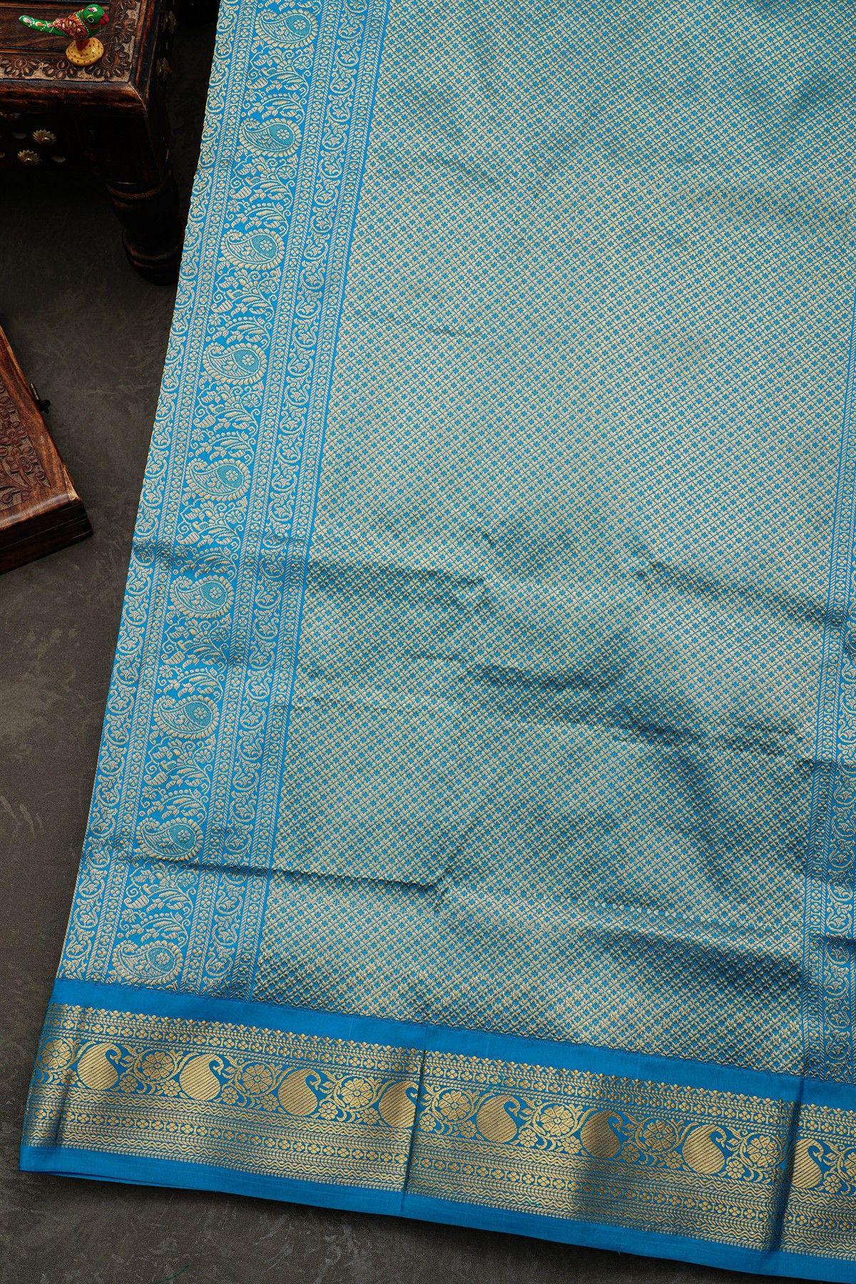 Narayanpet Silk Navy Blue Saree