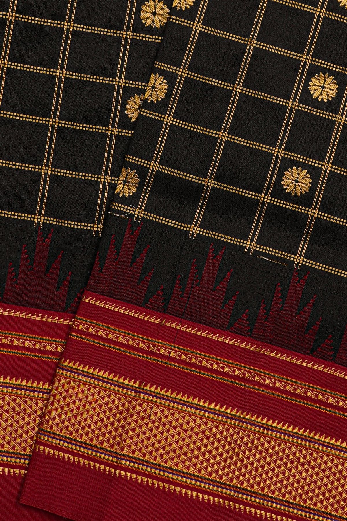 Narayanpet Silk Black Saree