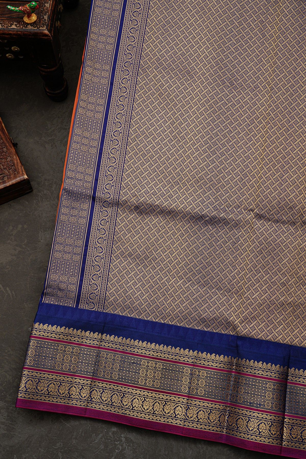 Narayanpet Silk Orange Saree