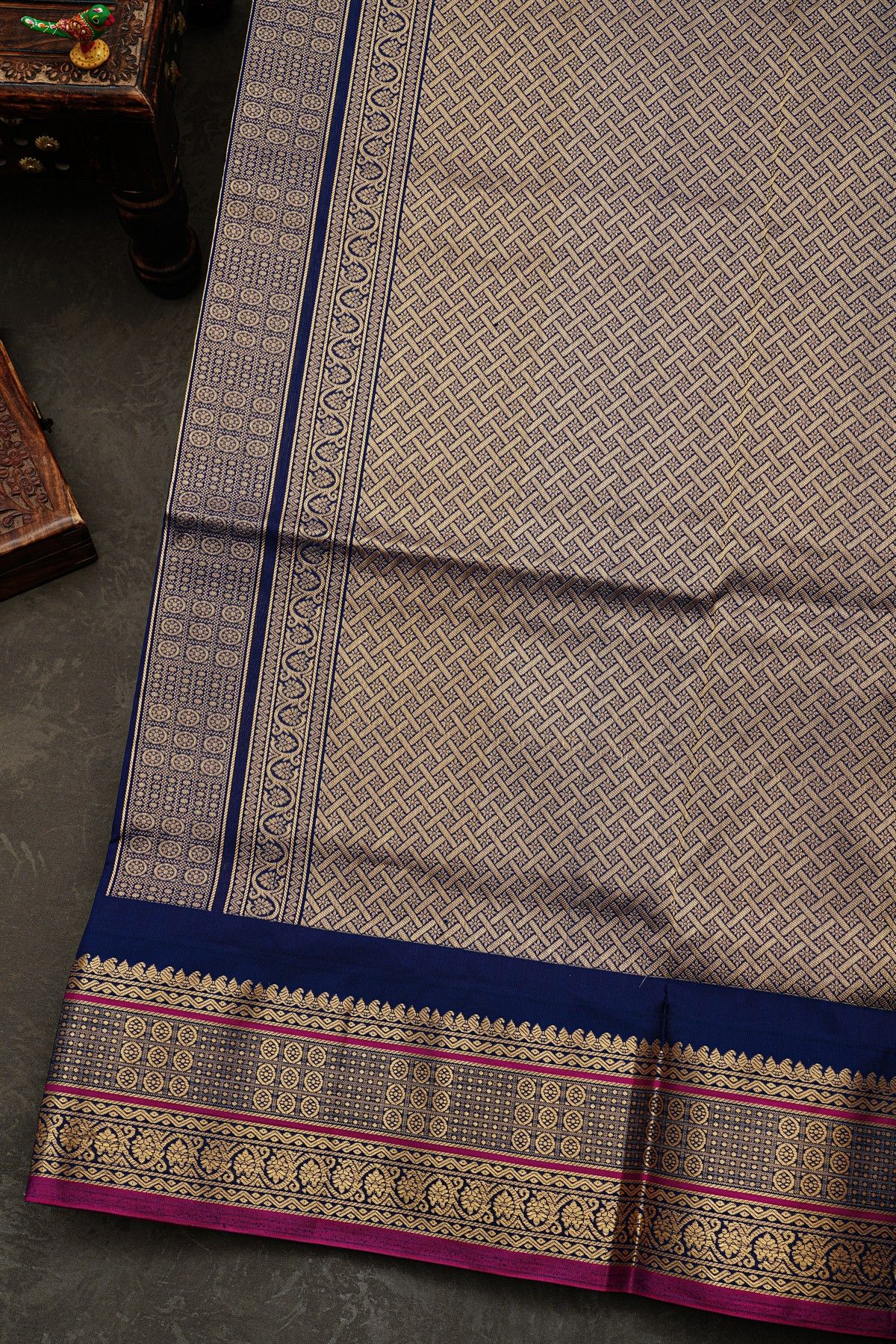 Narayanpet Silk Rama Blue Saree