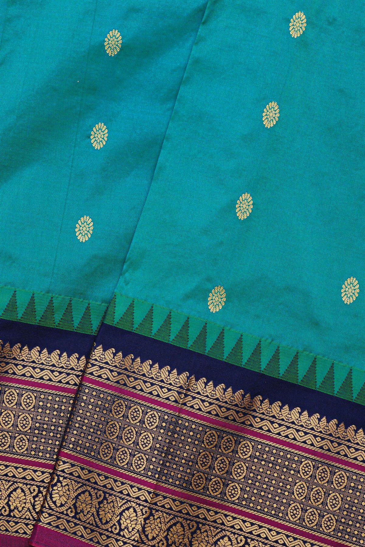 Narayanpet Silk Rama Blue Saree