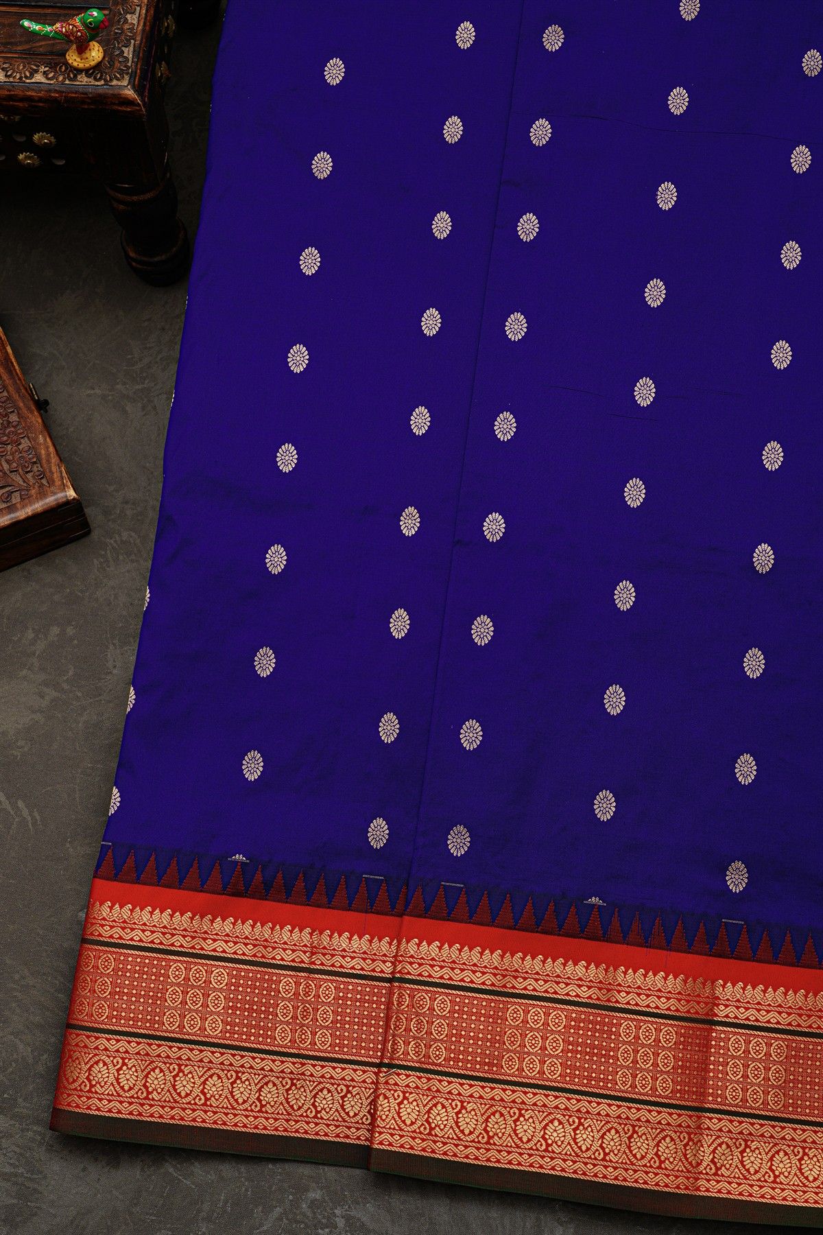 Narayanpet Silk Blue Saree