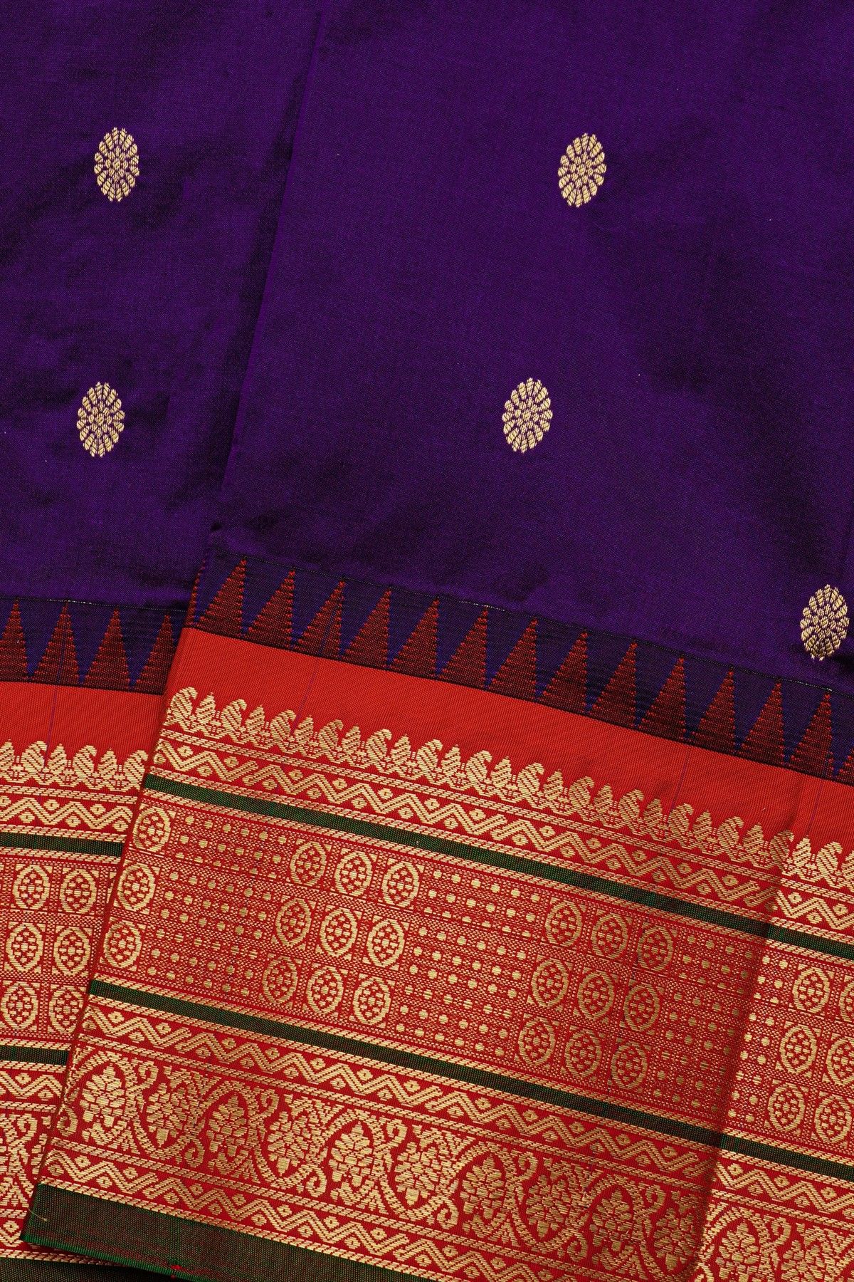Narayanpet Silk Violet Saree