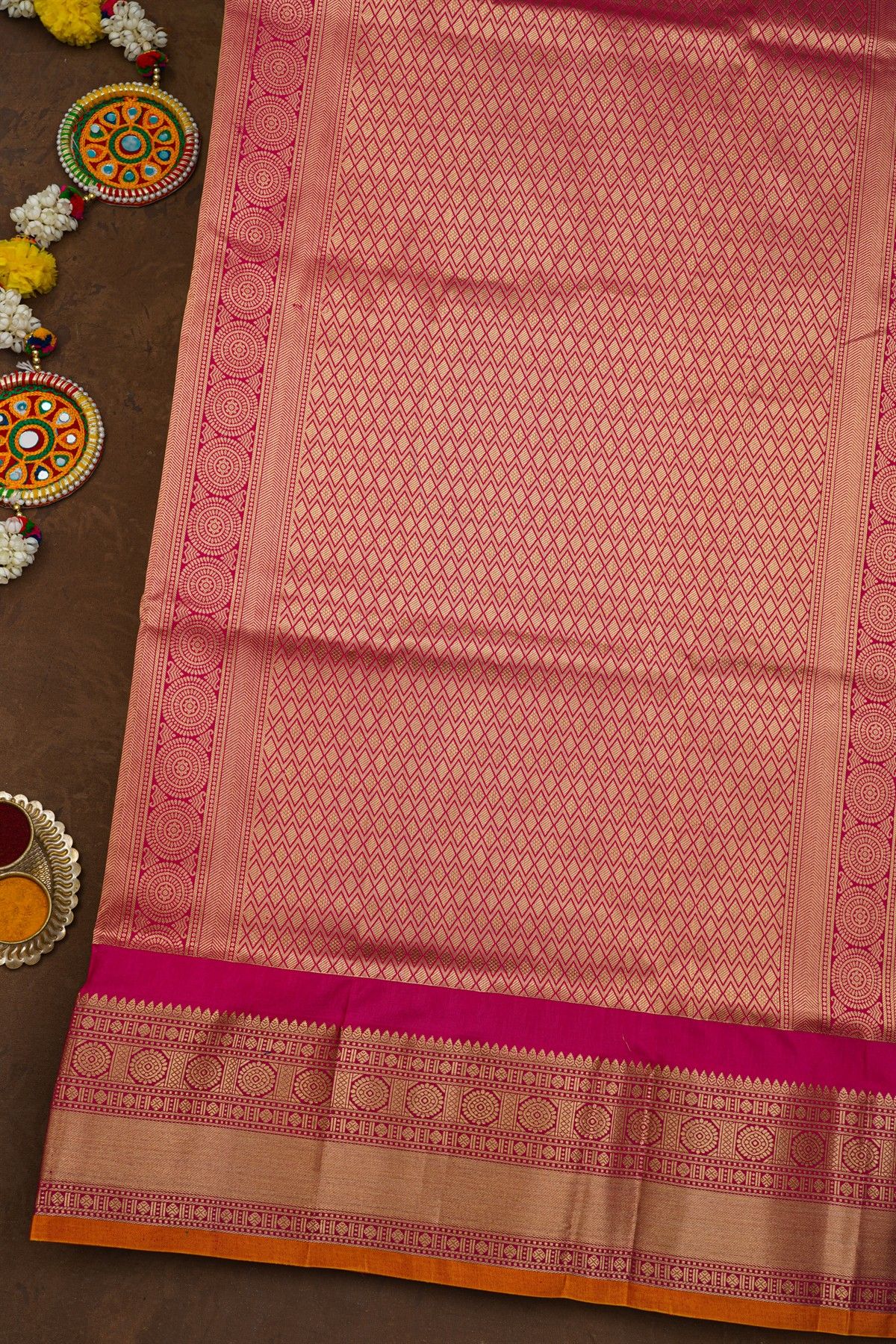Narayanpet Silk Rama Green Saree