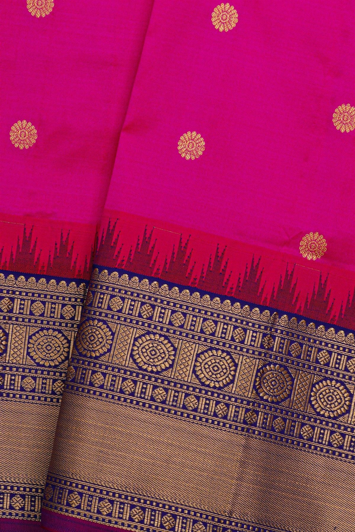 Narayanpet Silk Magenta Saree
