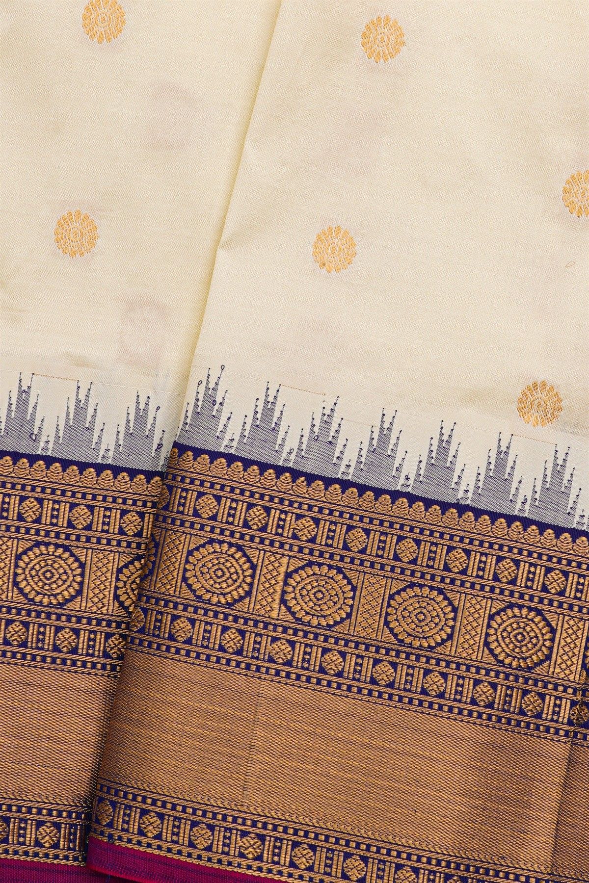 Narayanpet Silk Cream Saree