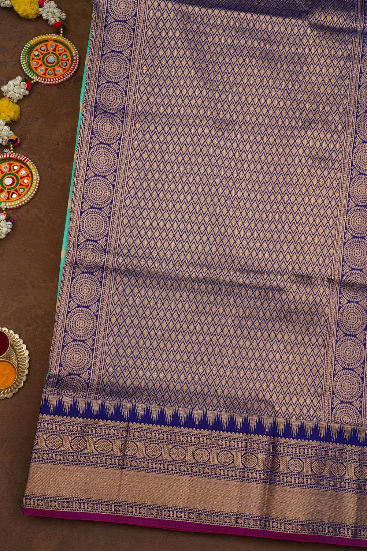 Narayanpet Silk Sky Blue Saree
