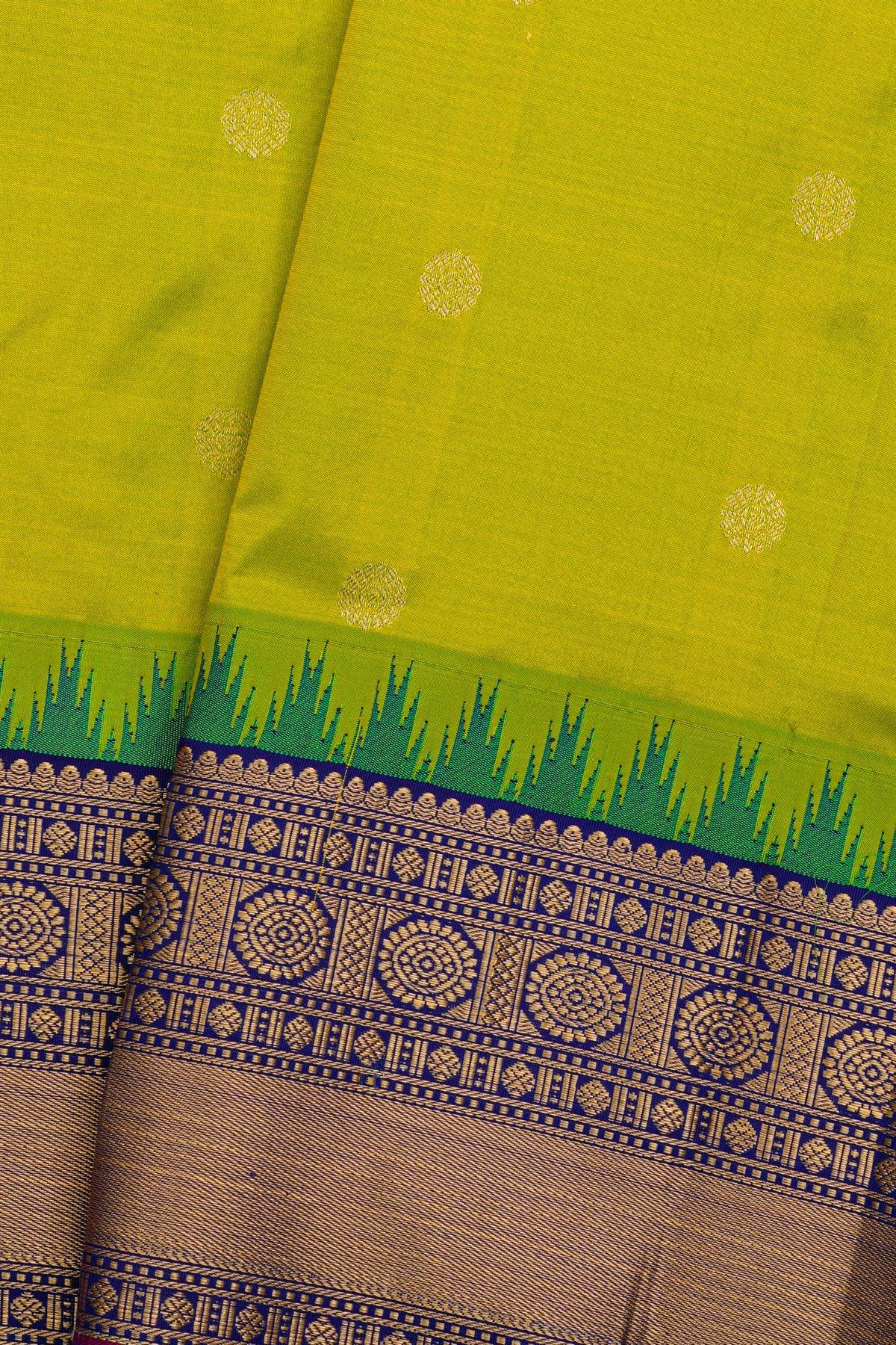 Narayanpet Silk Parrot Green Saree
