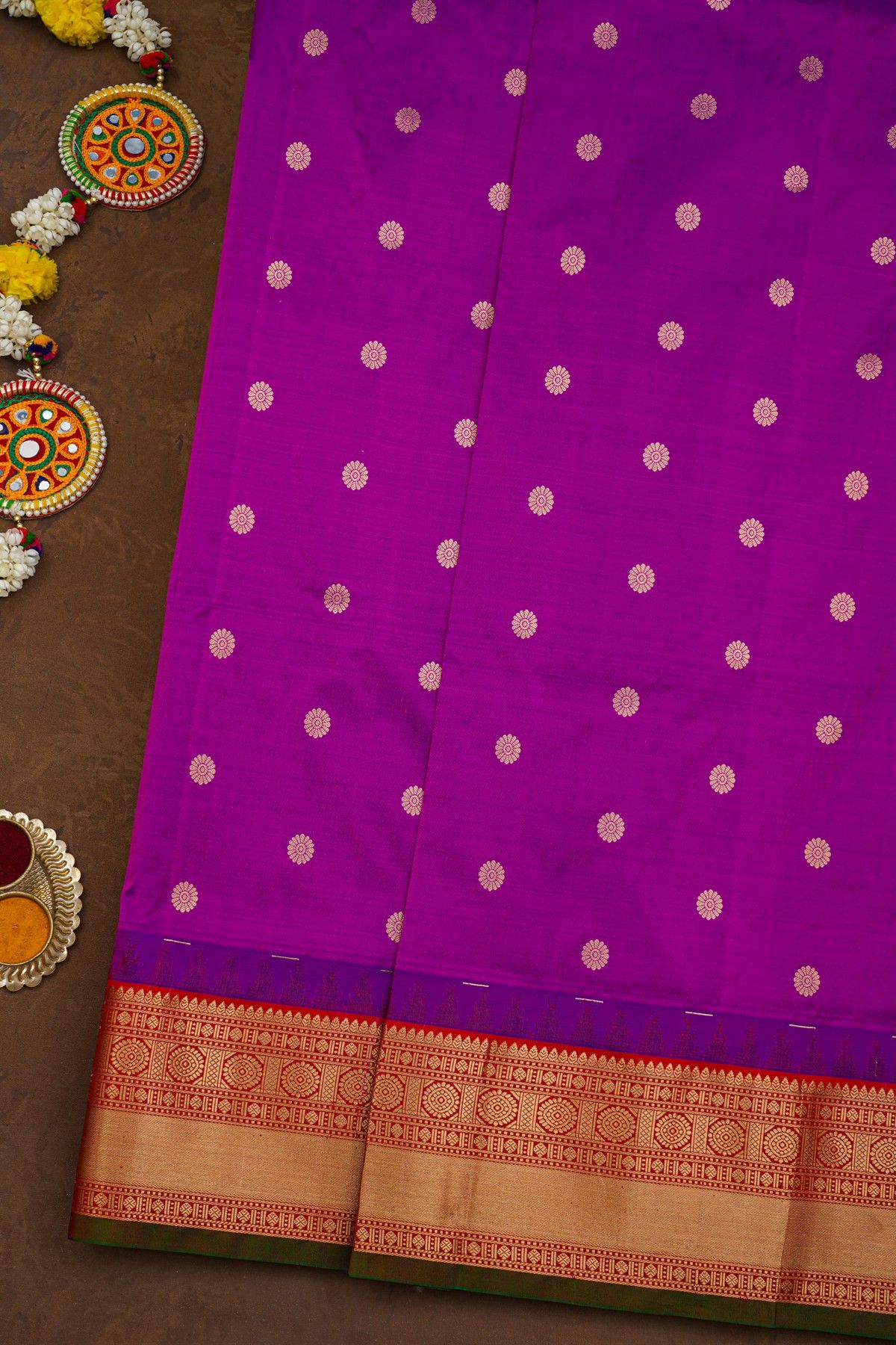 Narayanpet Silk Purple Saree