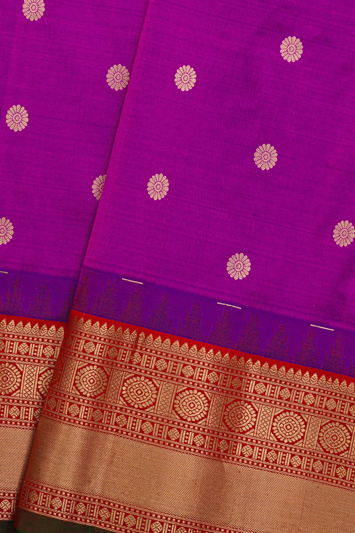Narayanpet Silk Purple Saree