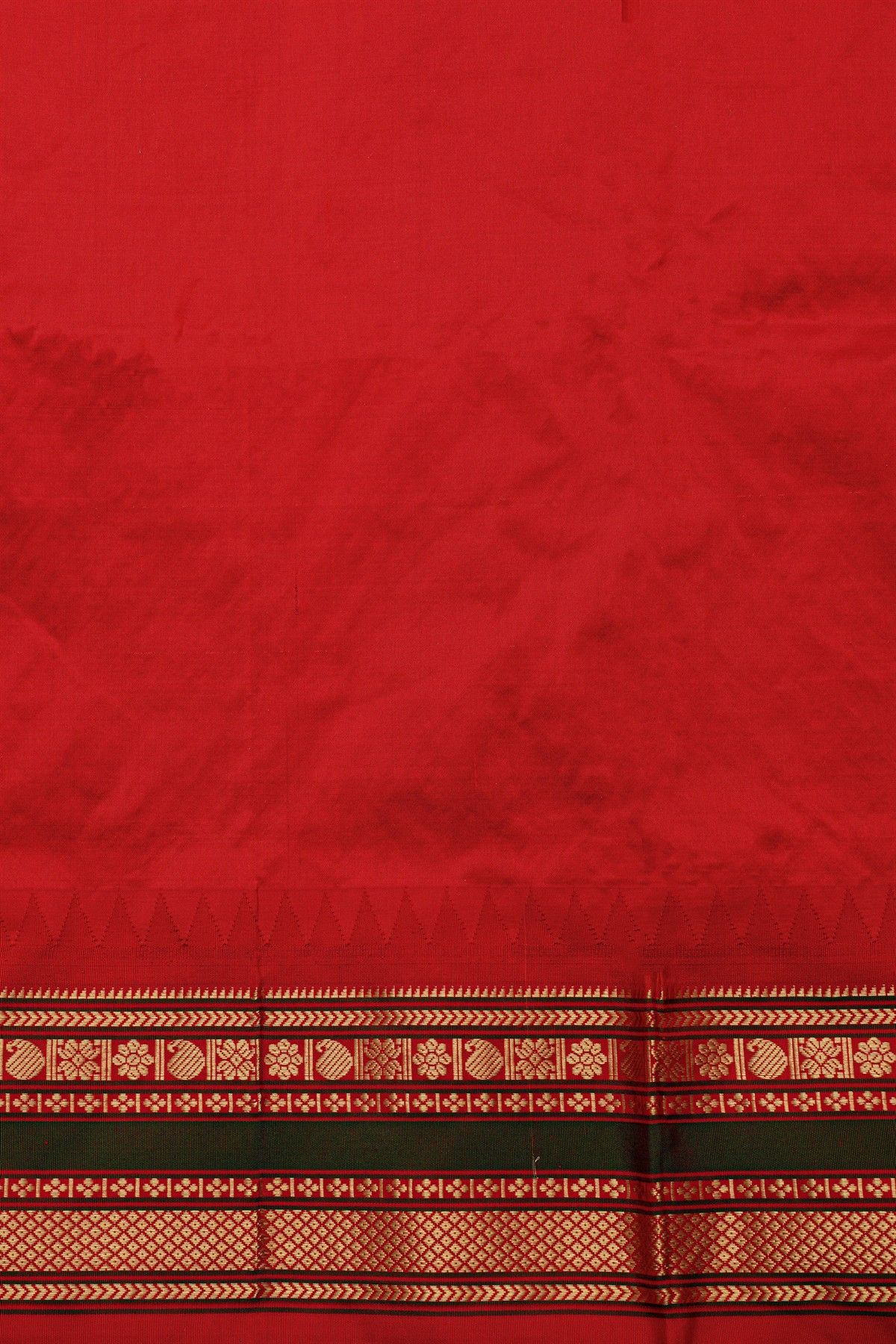 Narayanpet Silk Peacock Blue Zari Checks Saree