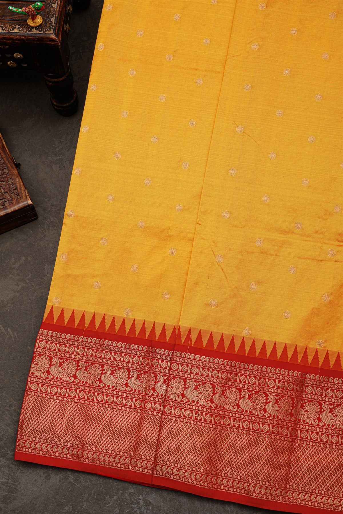 Narayanpet Silk Mustard Saree