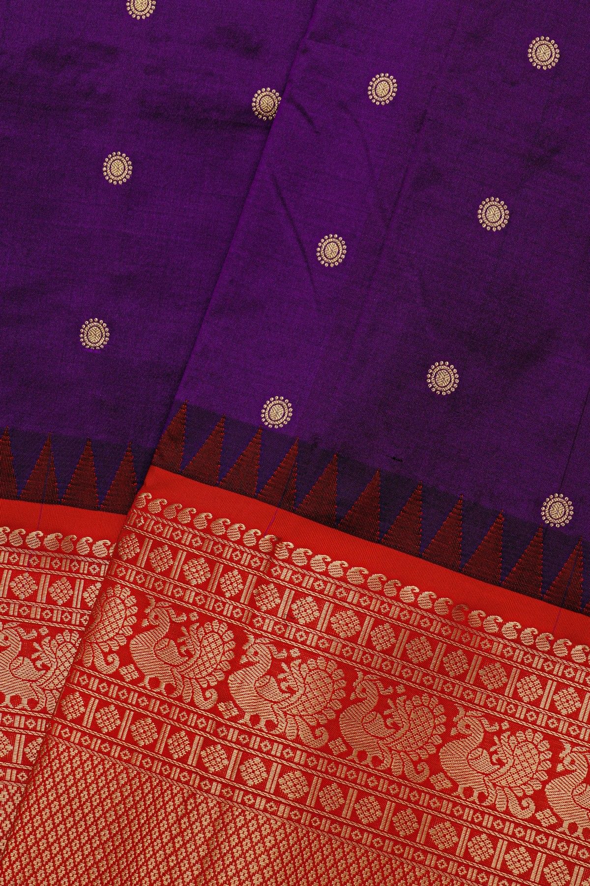 Narayanpet Silk Purple Saree