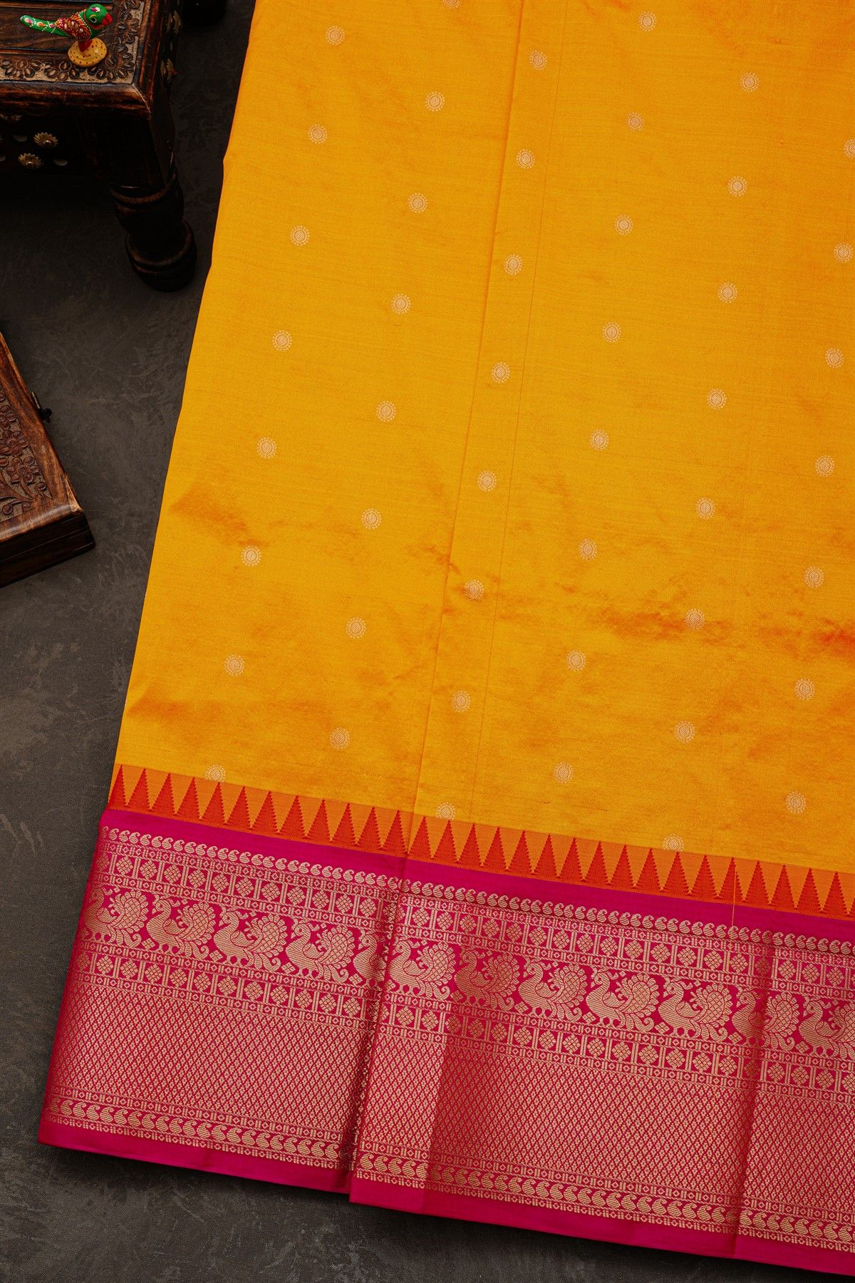 Narayanpet Silk Mustard Saree