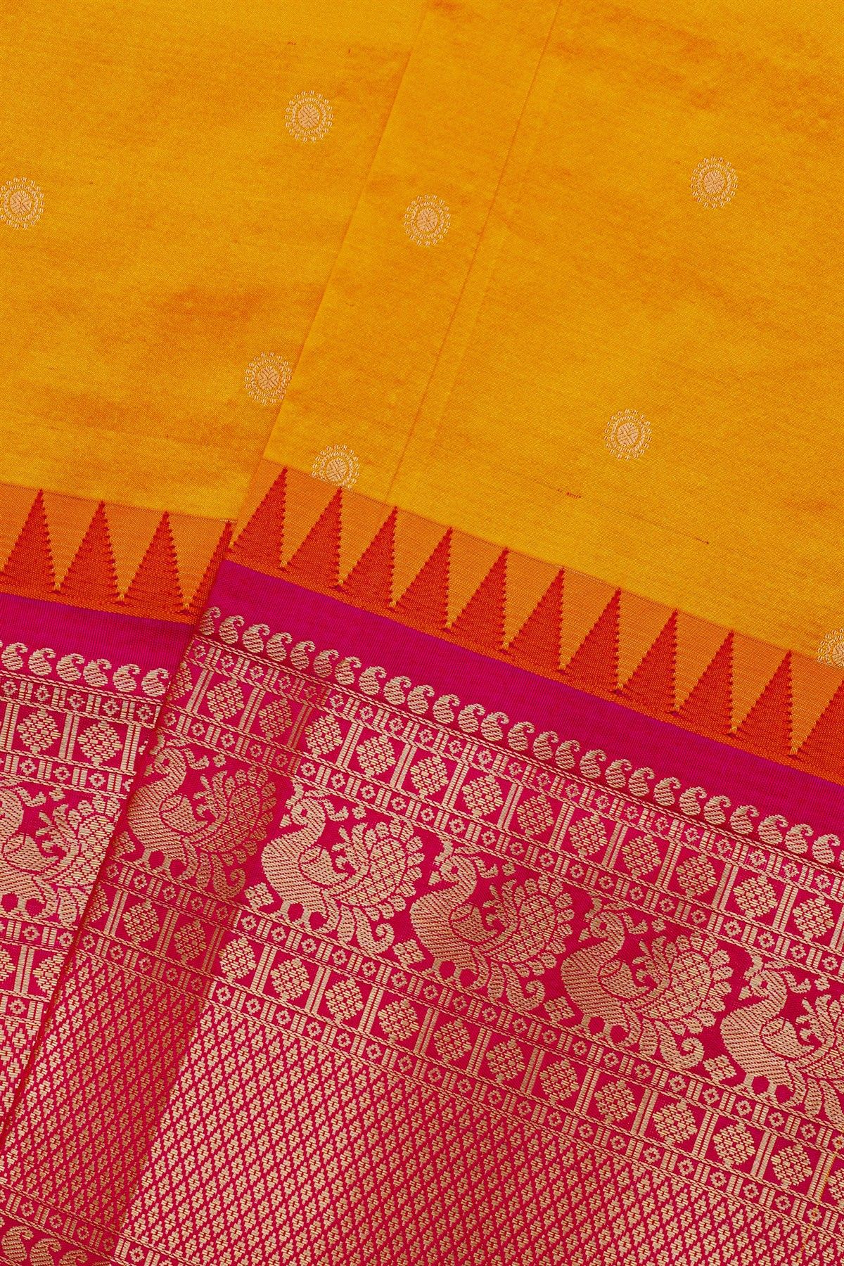 Narayanpet Silk Mustard Saree