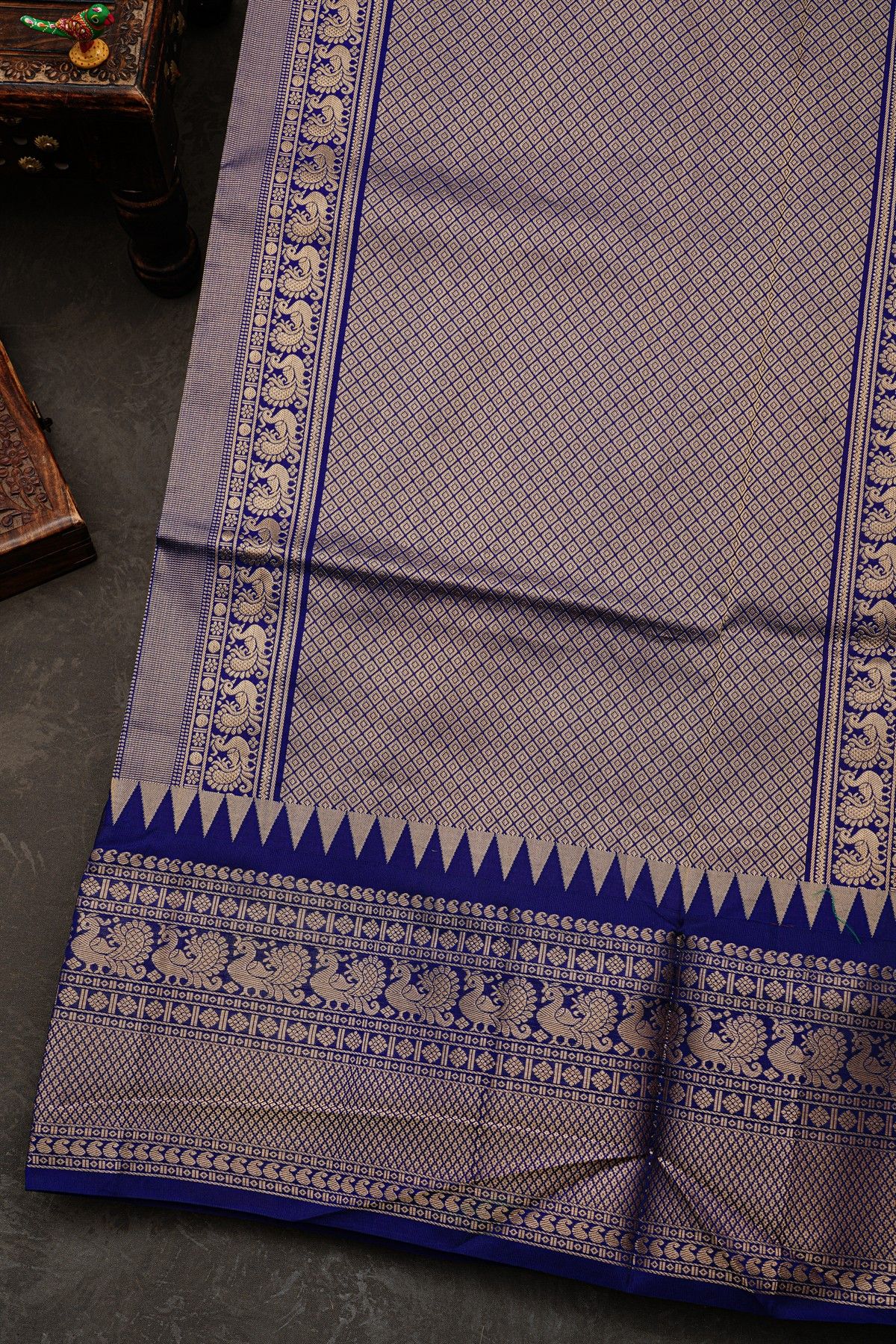 Narayanpet Silk Mustard And Orange Saree