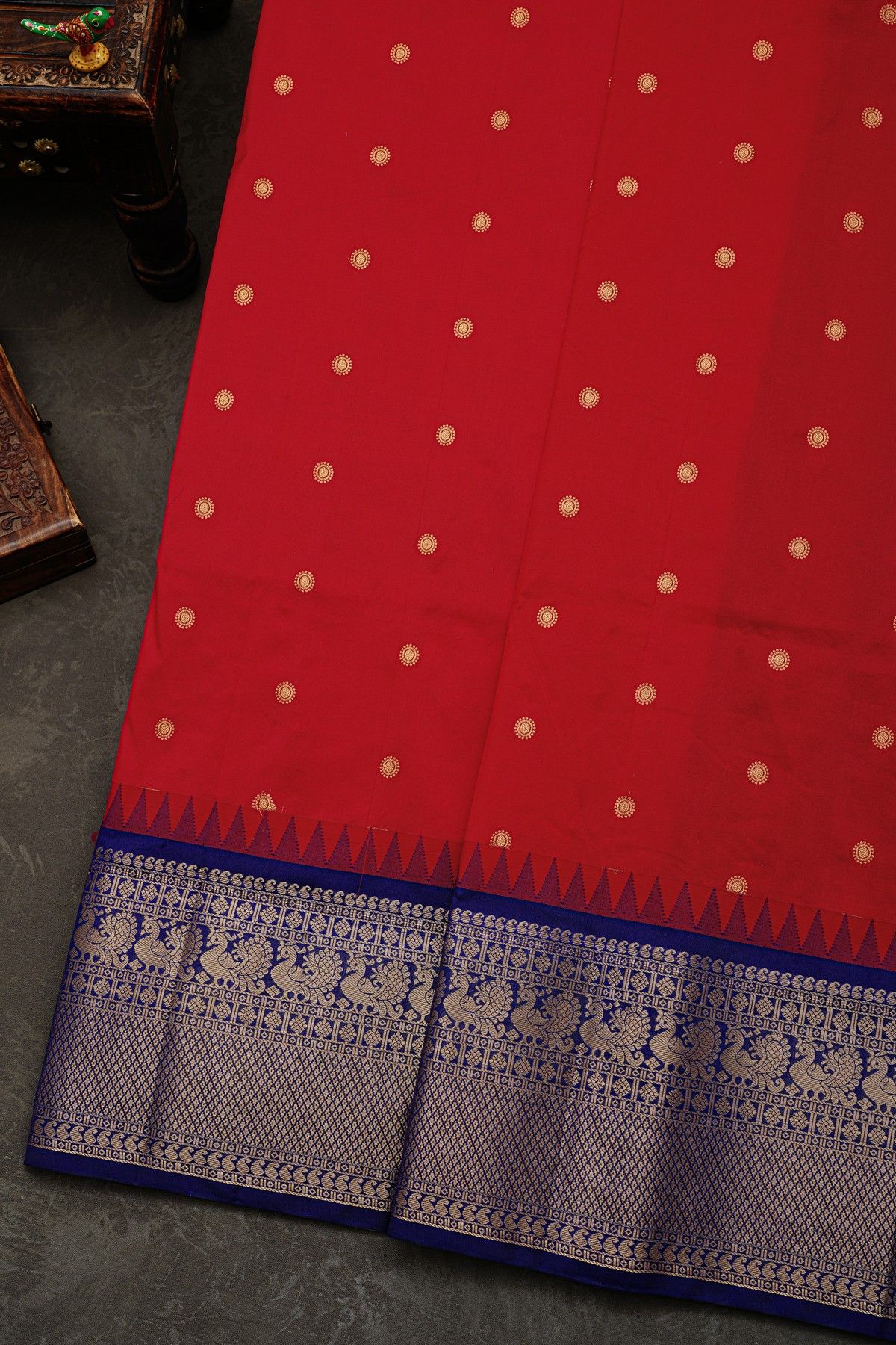 Narayanpet Silk Red Saree