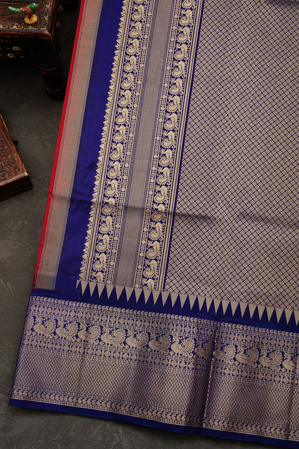 Narayanpet Silk Red Saree