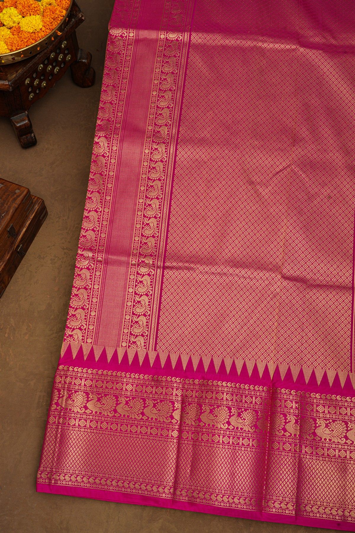Narayanpet Silk Sea Green Saree