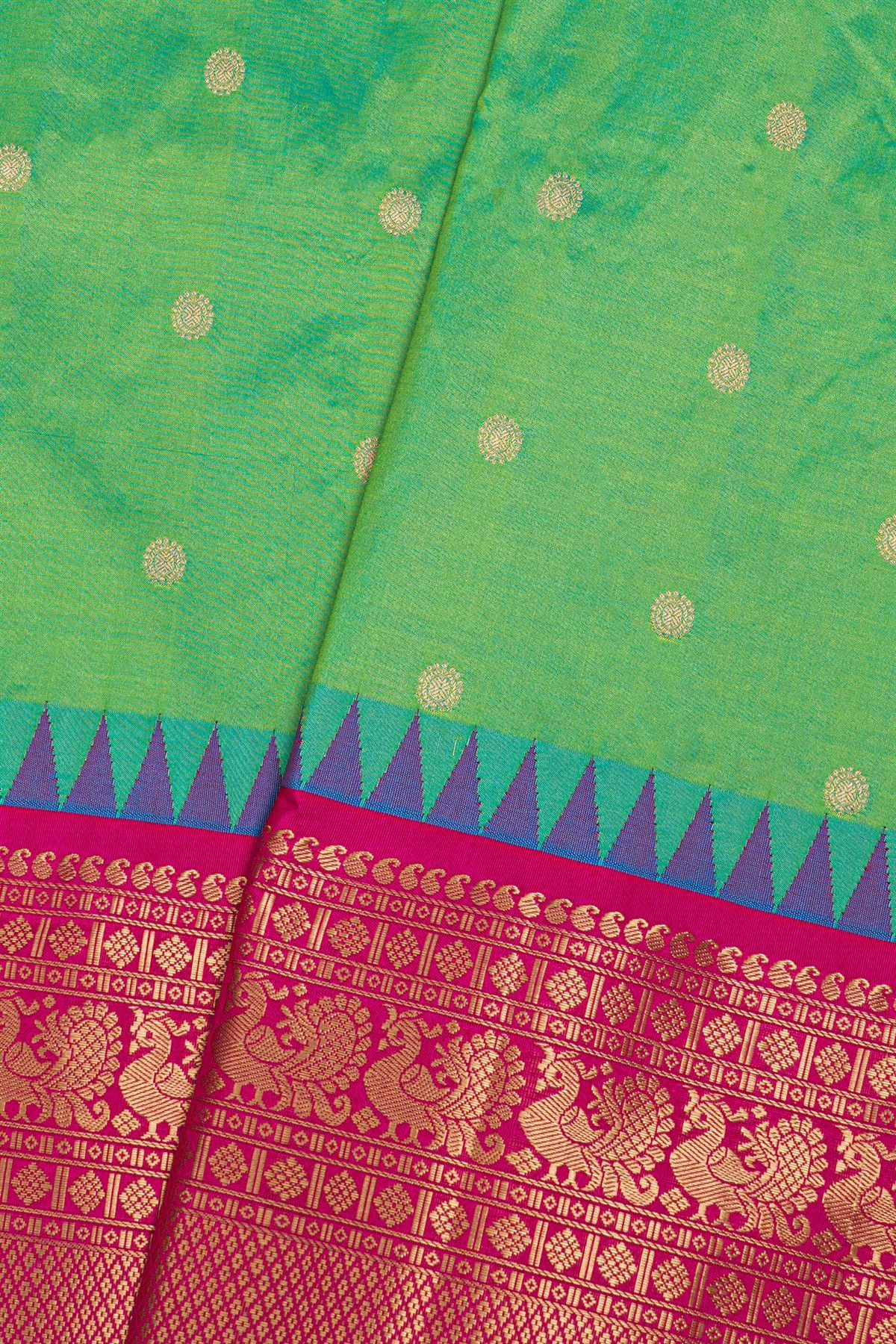 Narayanpet Silk Sea Green Saree