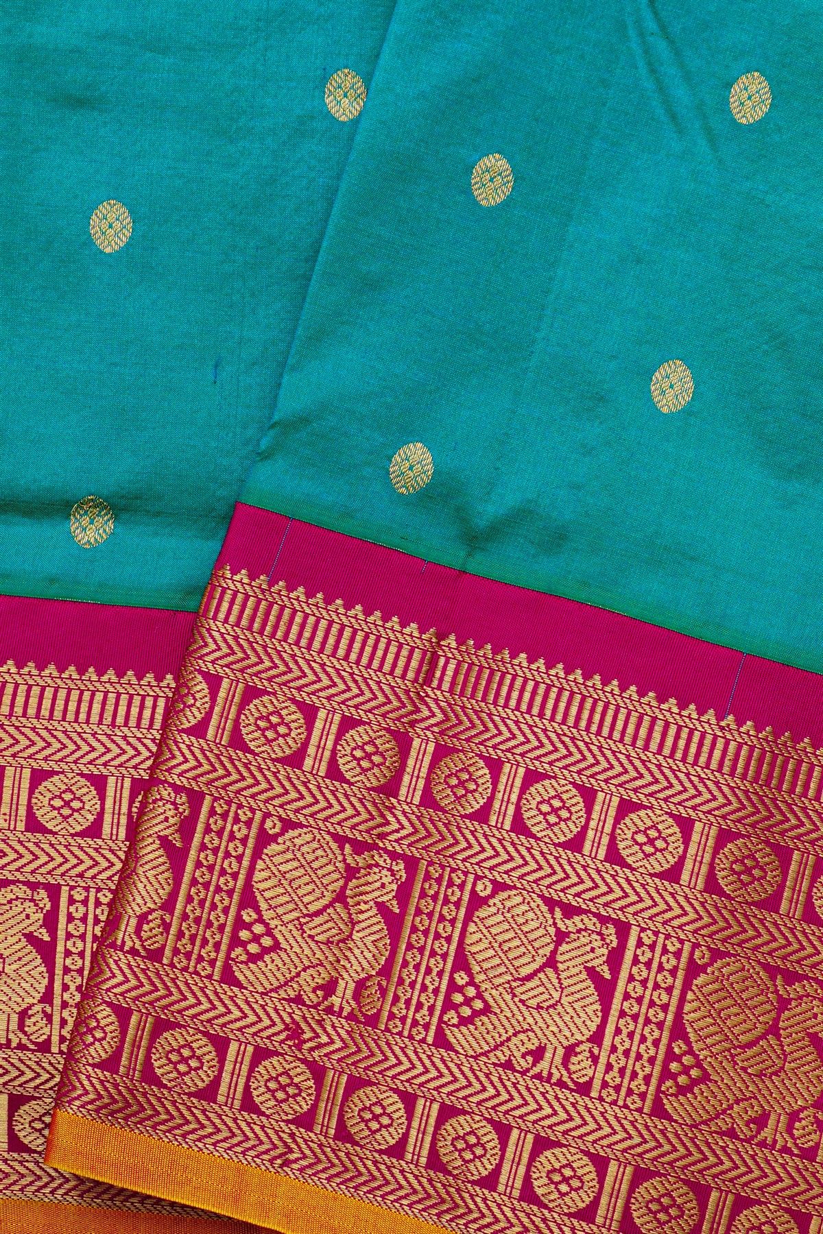 Narayanpet Silk Blue Saree