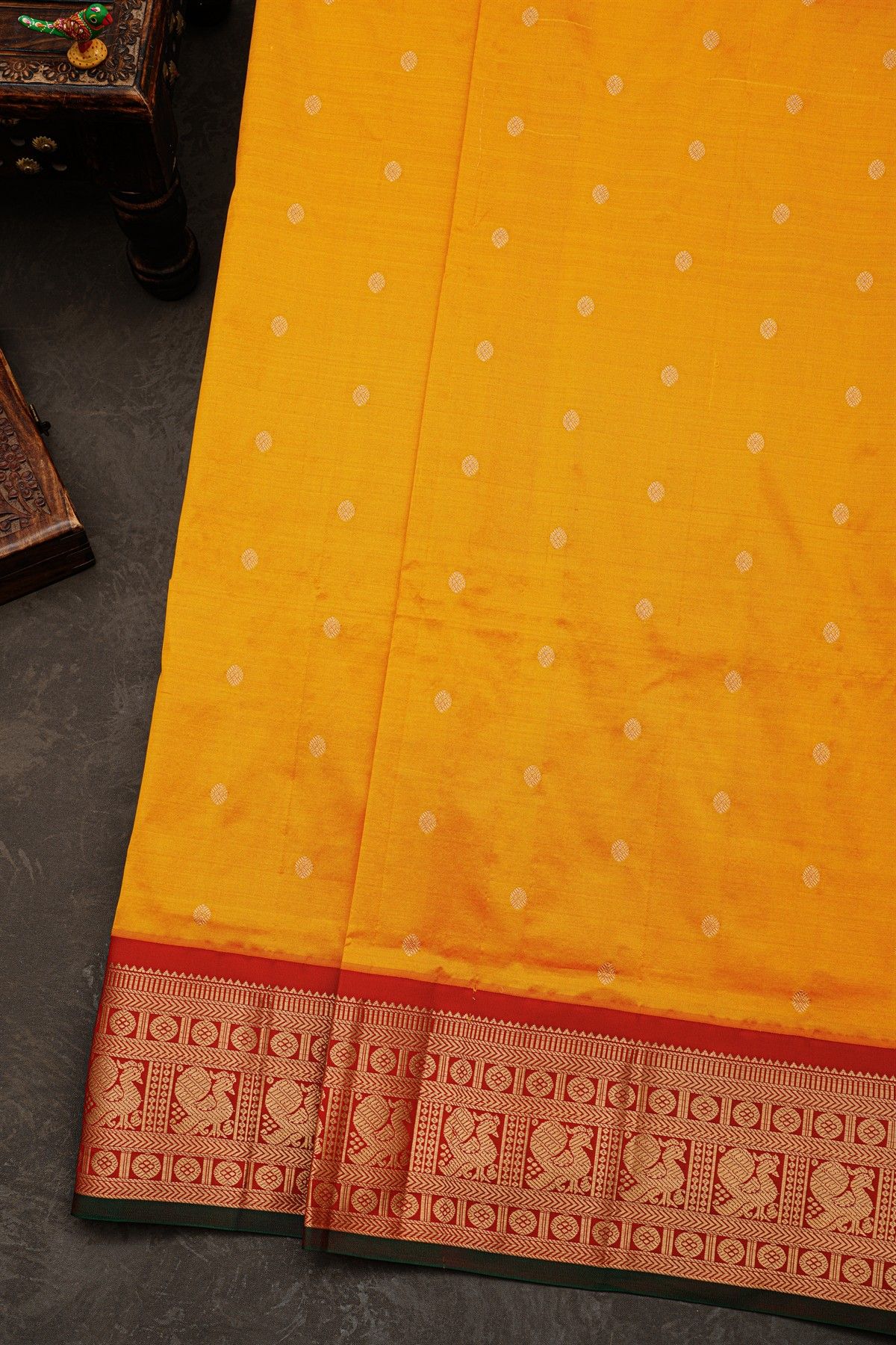 Narayanpet Silk Mustard Saree