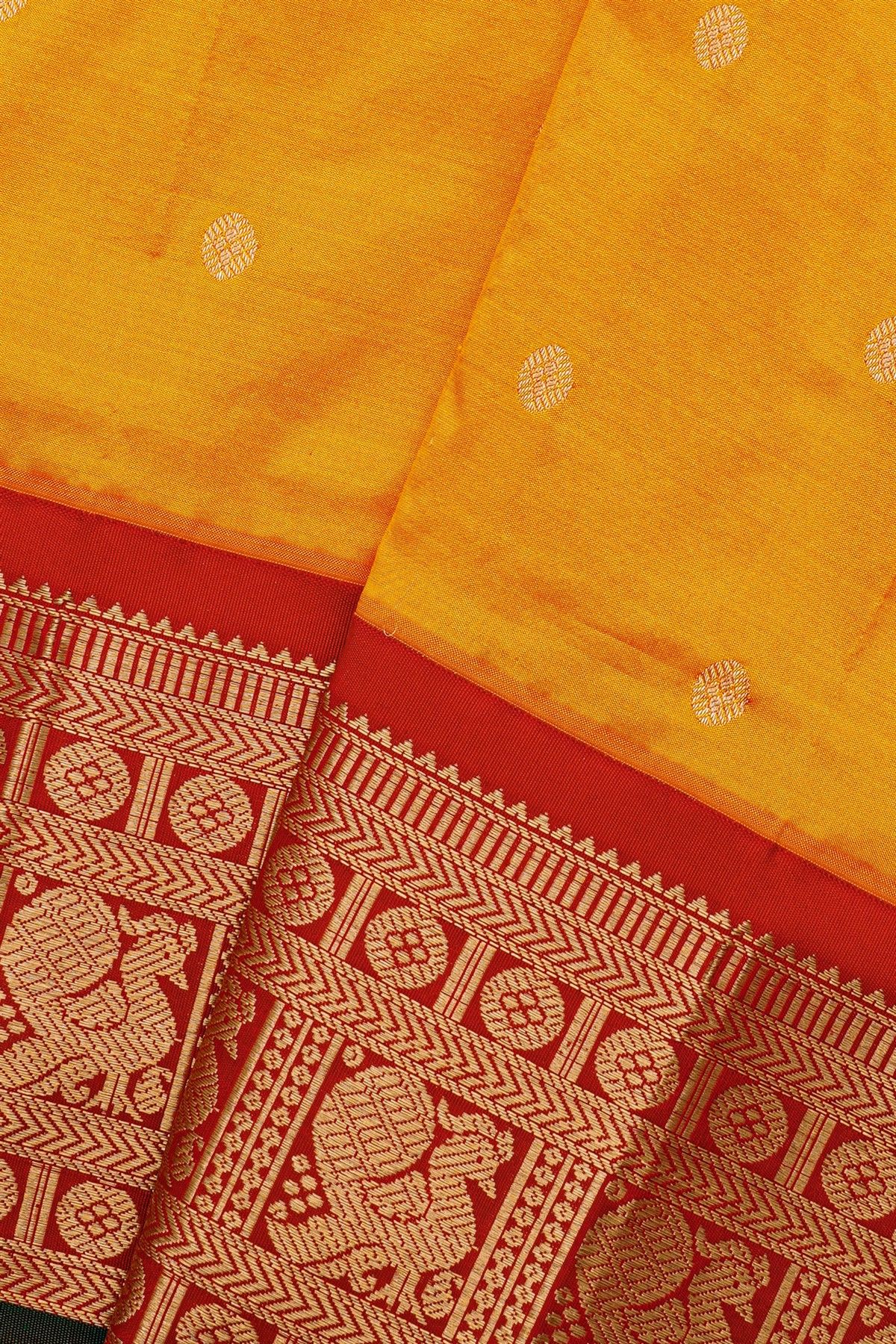 Narayanpet Silk Mustard Saree