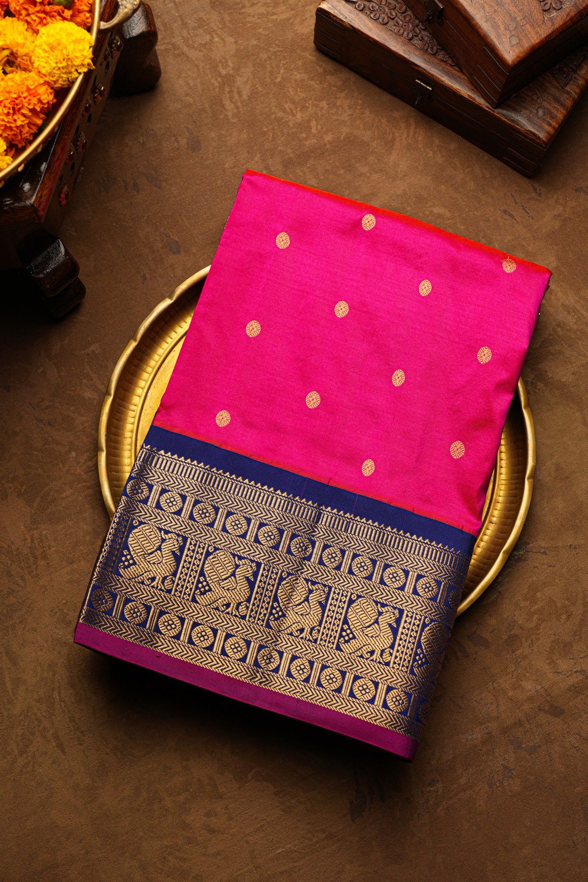 Narayanpet Silk Pink Saree