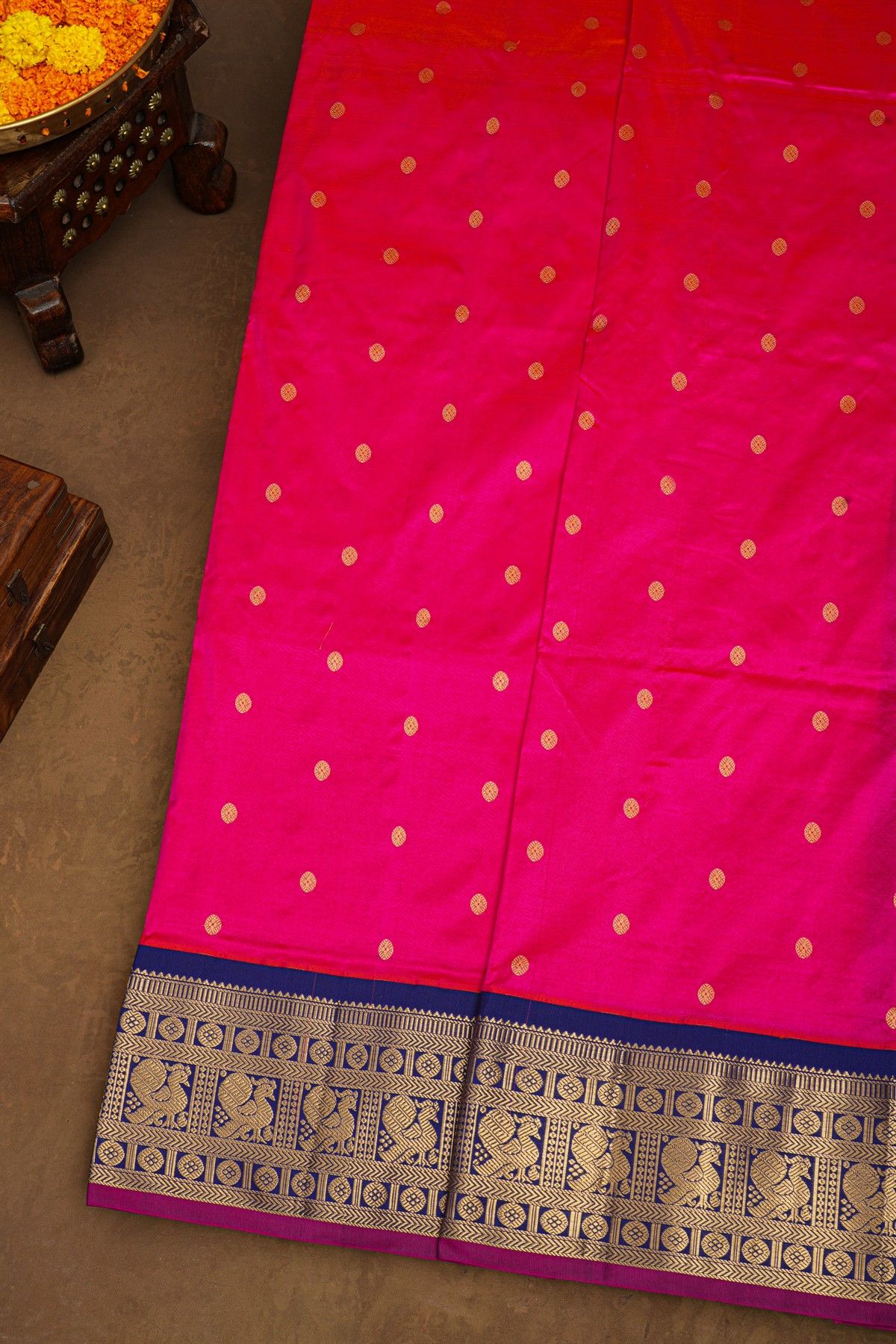 Narayanpet Silk Pink Saree