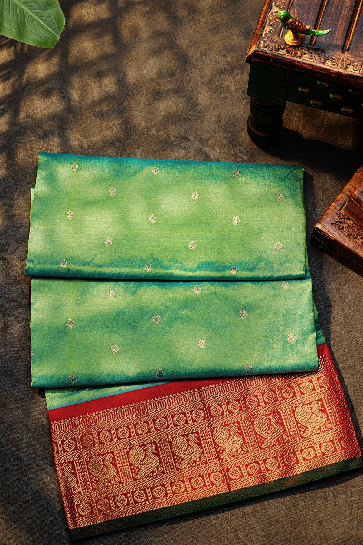 Narayanpet Silk Sea Green Saree