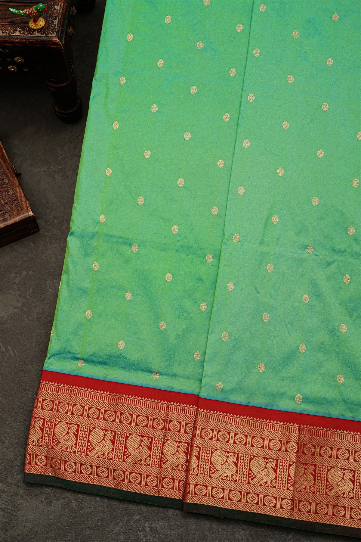 Narayanpet Silk Sea Green Saree