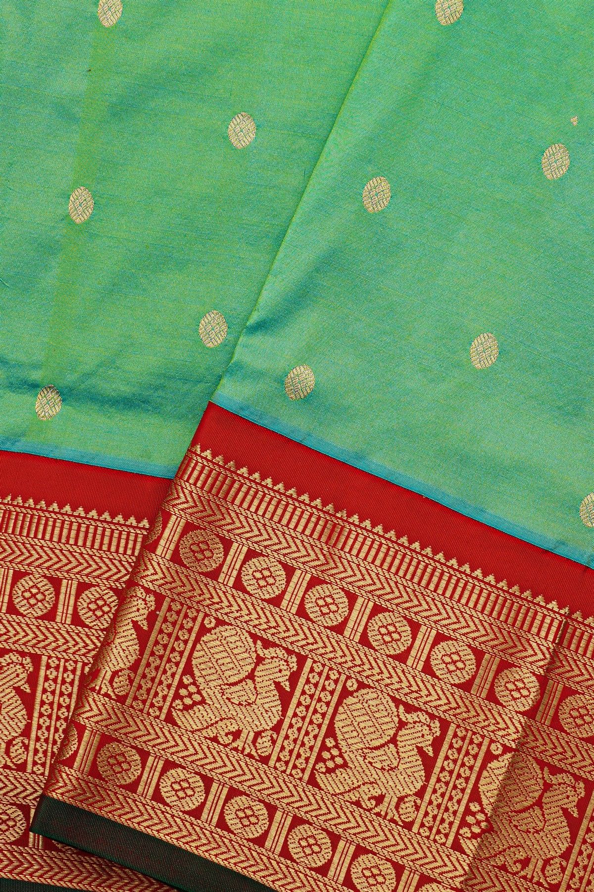 Narayanpet Silk Sea Green Saree
